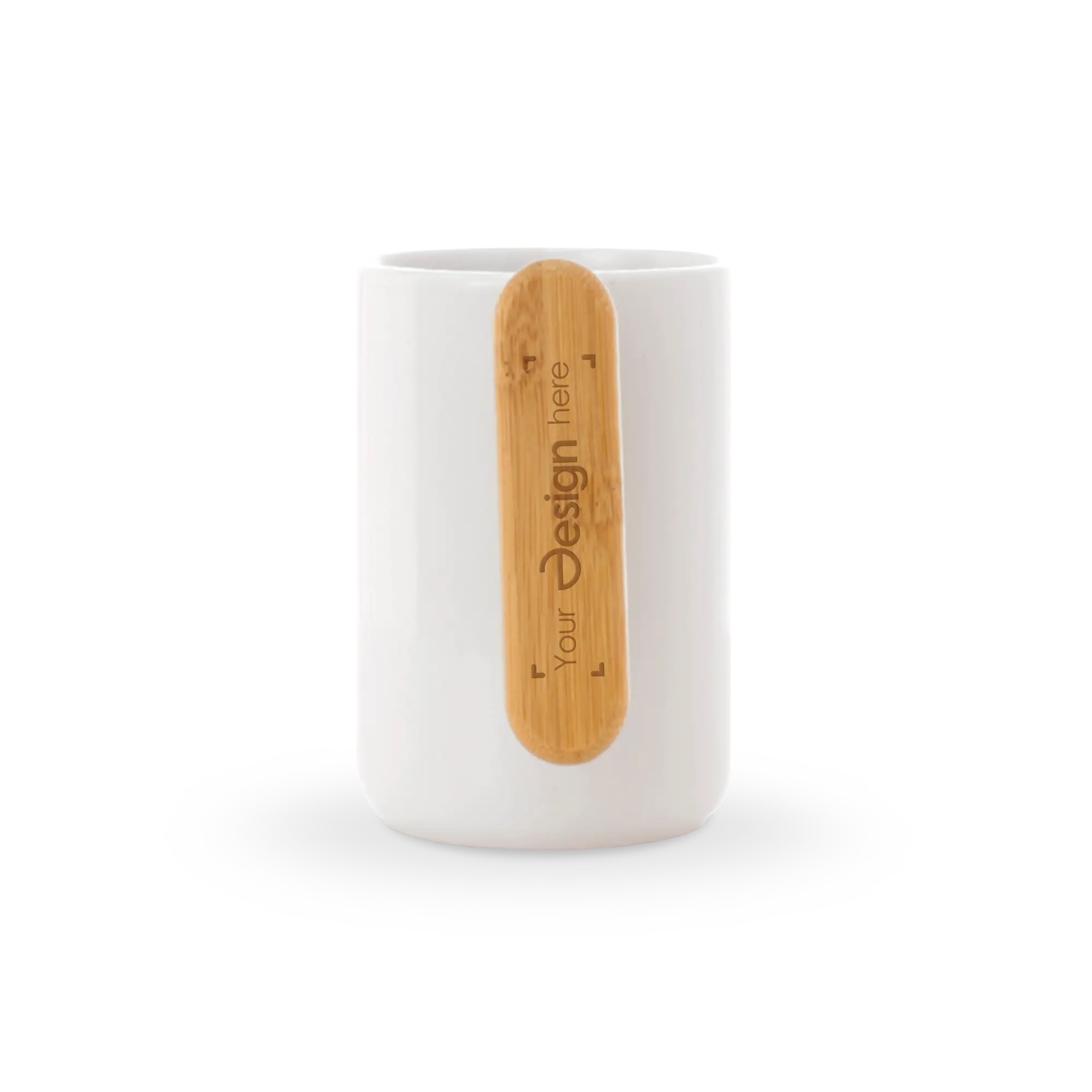 Tasse en céramique avec couvercle bambou – 480 ml | Grande contenance | Réutilisable | Naturelle