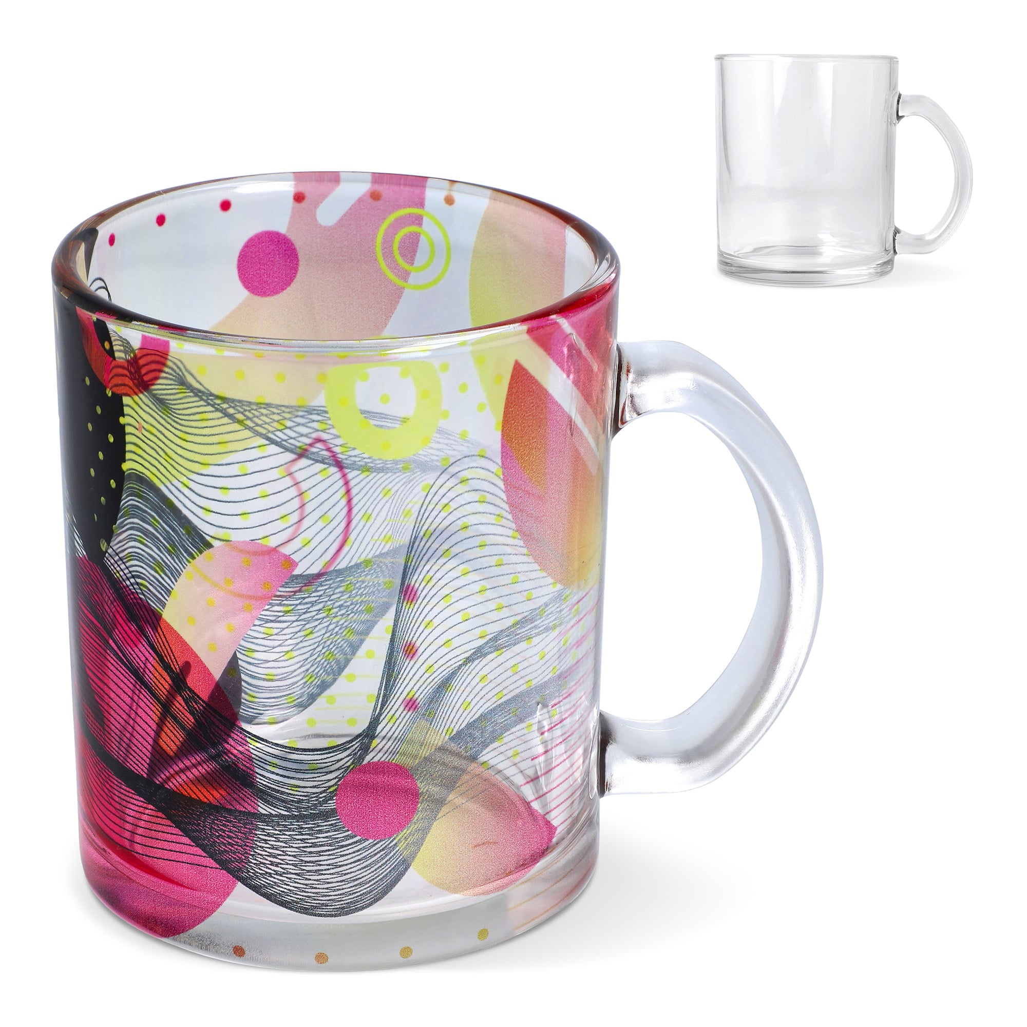 Glastasse – 335 ml | Transparent | Robuster Henkel | Zeitloses Design