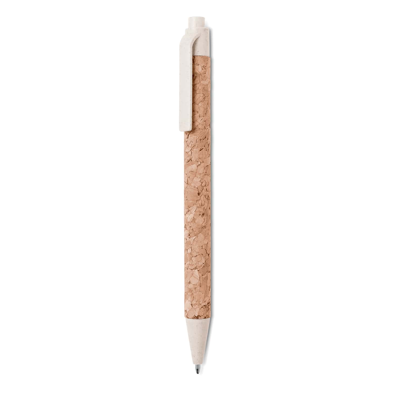 Stylo à bille | Encre bleue | Liège et paille de blé | Mécanisme à poussoir