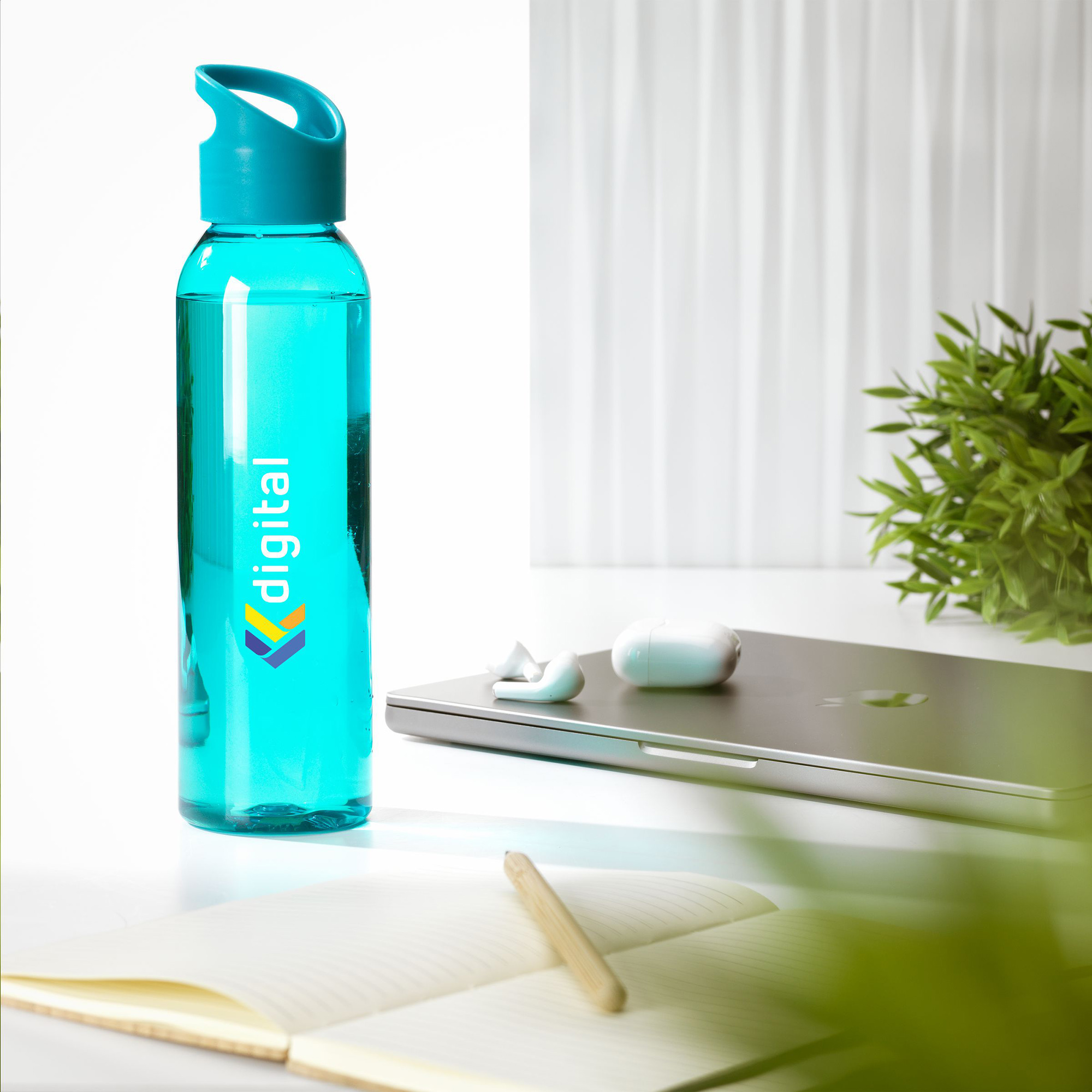 Wasserflasche aus RPET – 650 ml | Klare Optik | GRS-zertifiziert | Schraubdeckel | Auslaufsicher