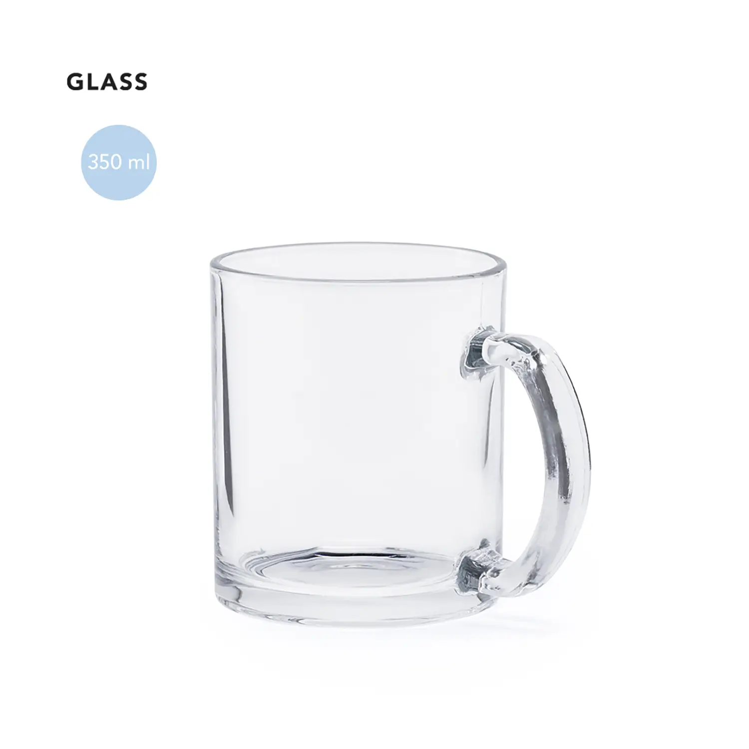 Tazza in vetro – 350 ml | Design moderno | Riutilizzabile | Bevande calde e fredde