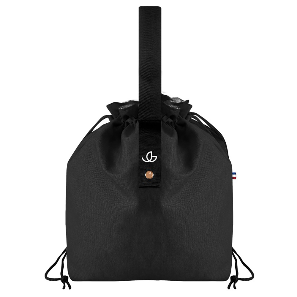 Pochette déjeuner Goodjour - 220 gr/m2 | Fabriquée en France | Coton recyclé | Fermeture cordon
