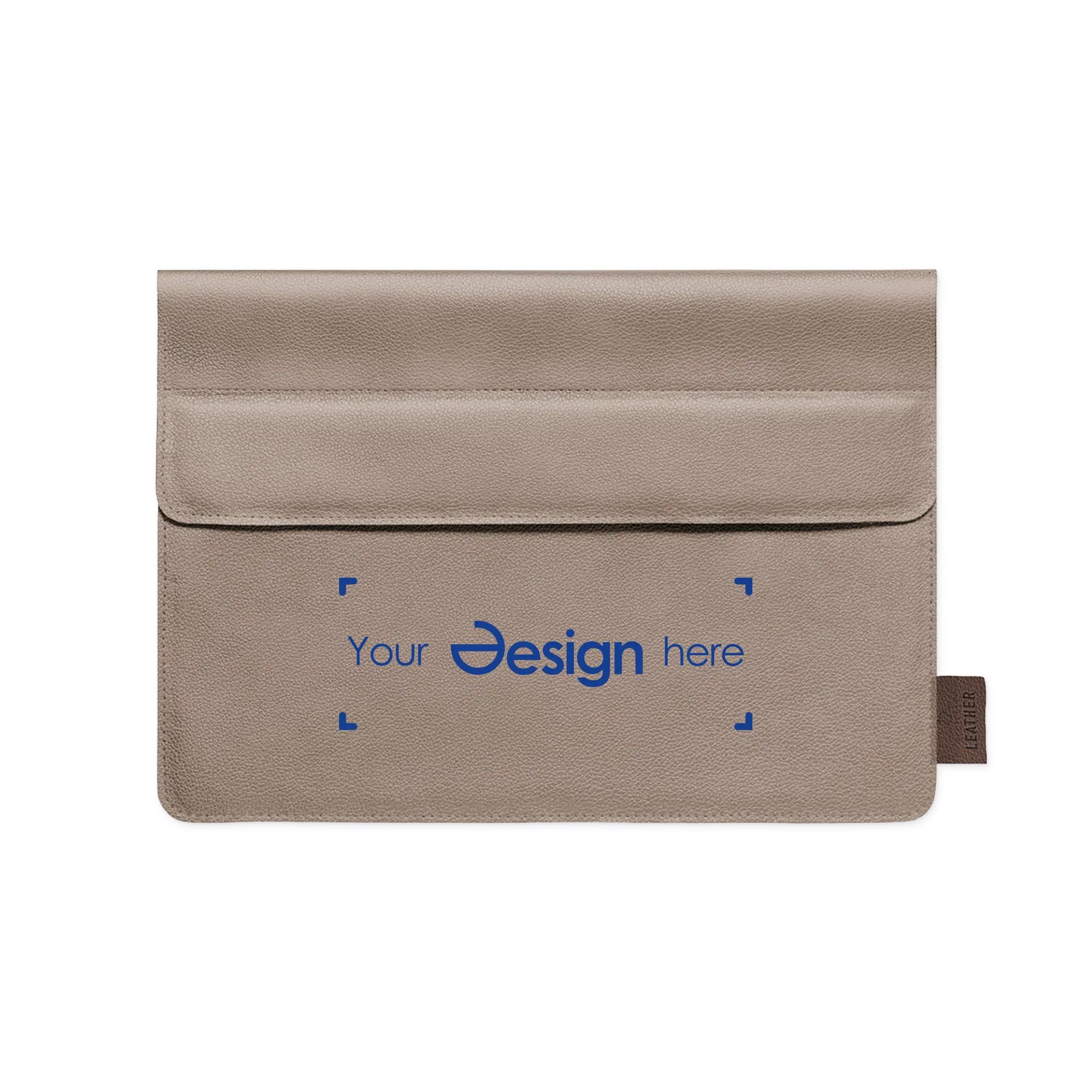Housse d’ordinateur en cuir recyclé – 15 pouces | Rembourrée | Solide | Élégante