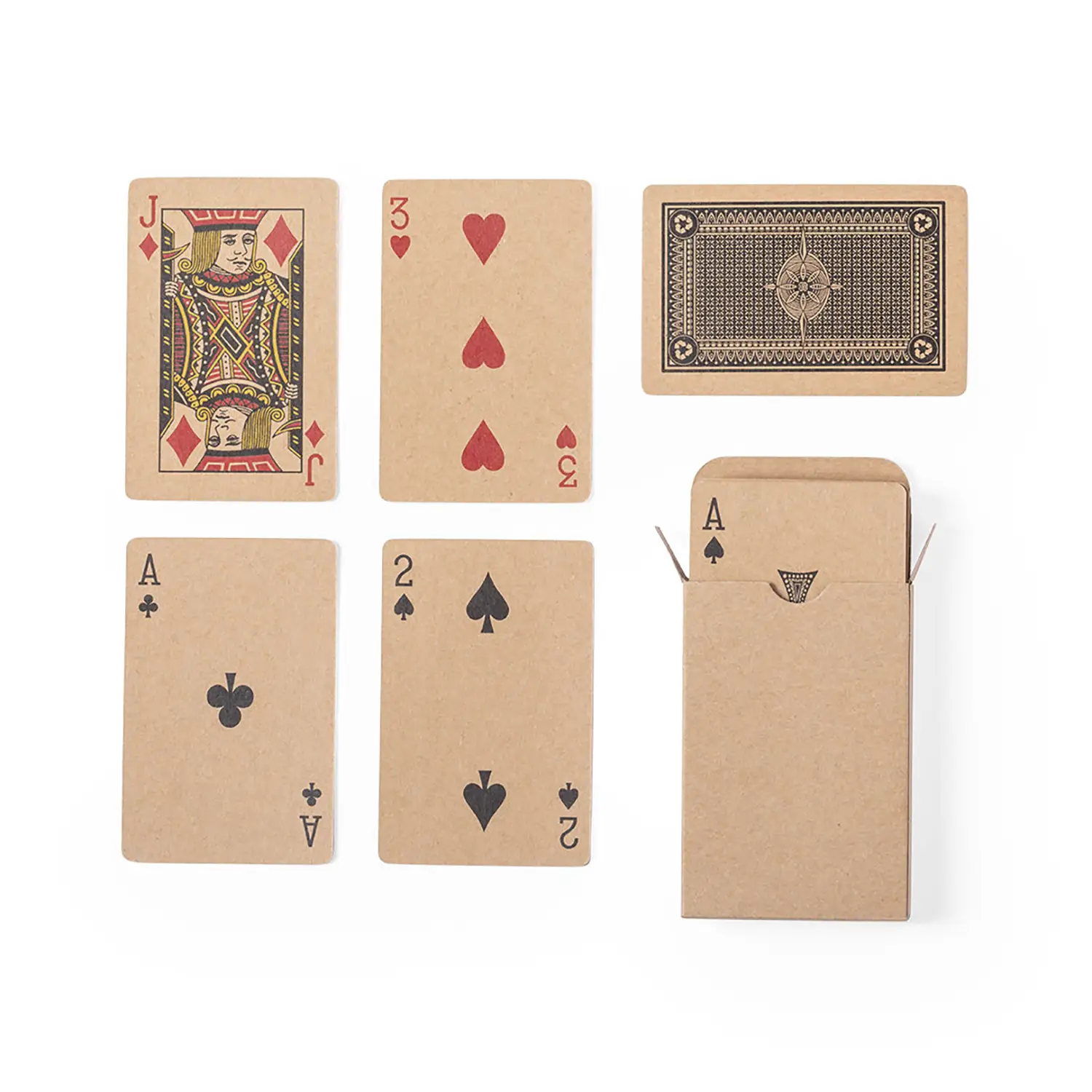 Jeu de cartes français – 54 cartes | Carton recyclé | Format compact | Boîte incluse