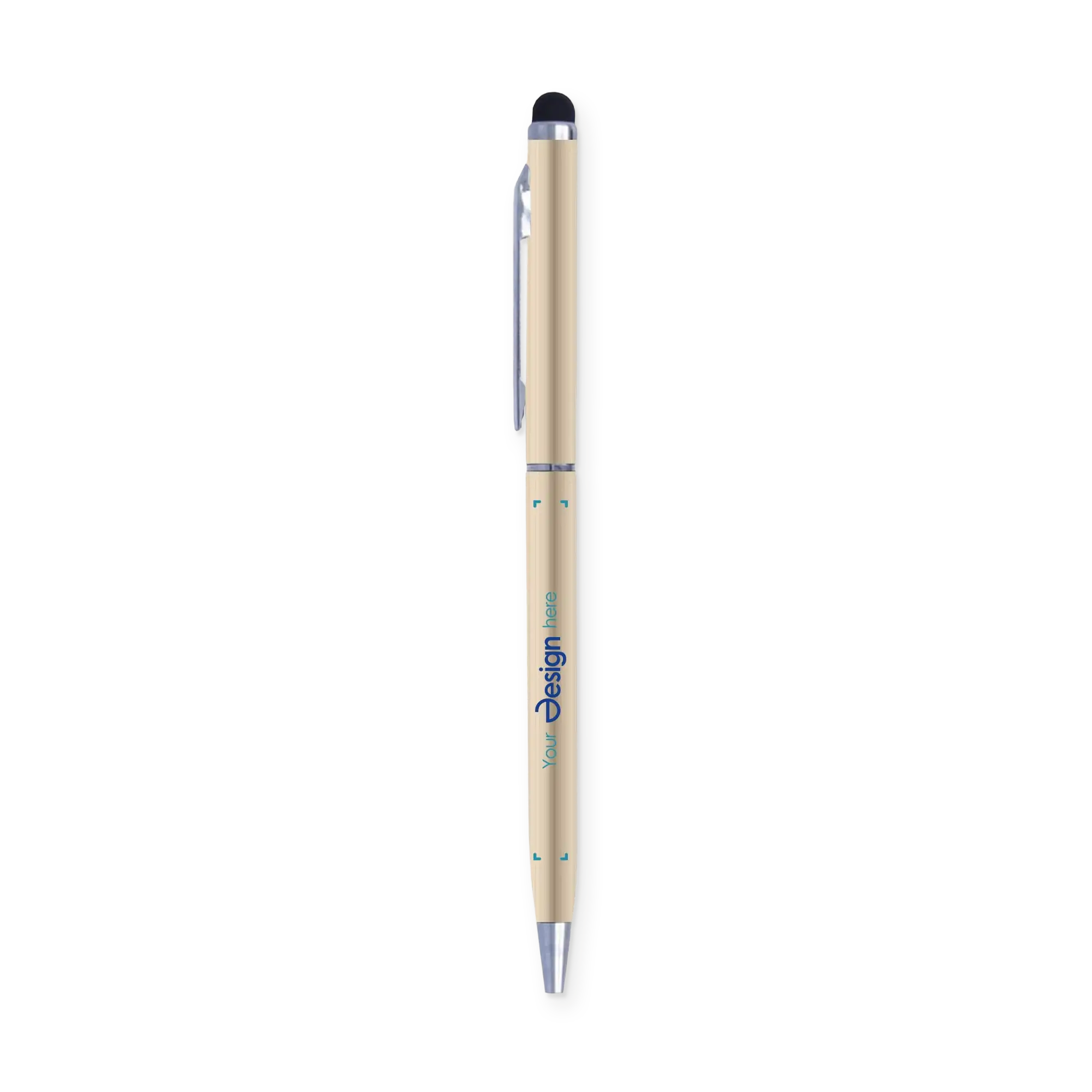 Stylo stylet | Aluminium | Mécanisme tournant | Encre bleue