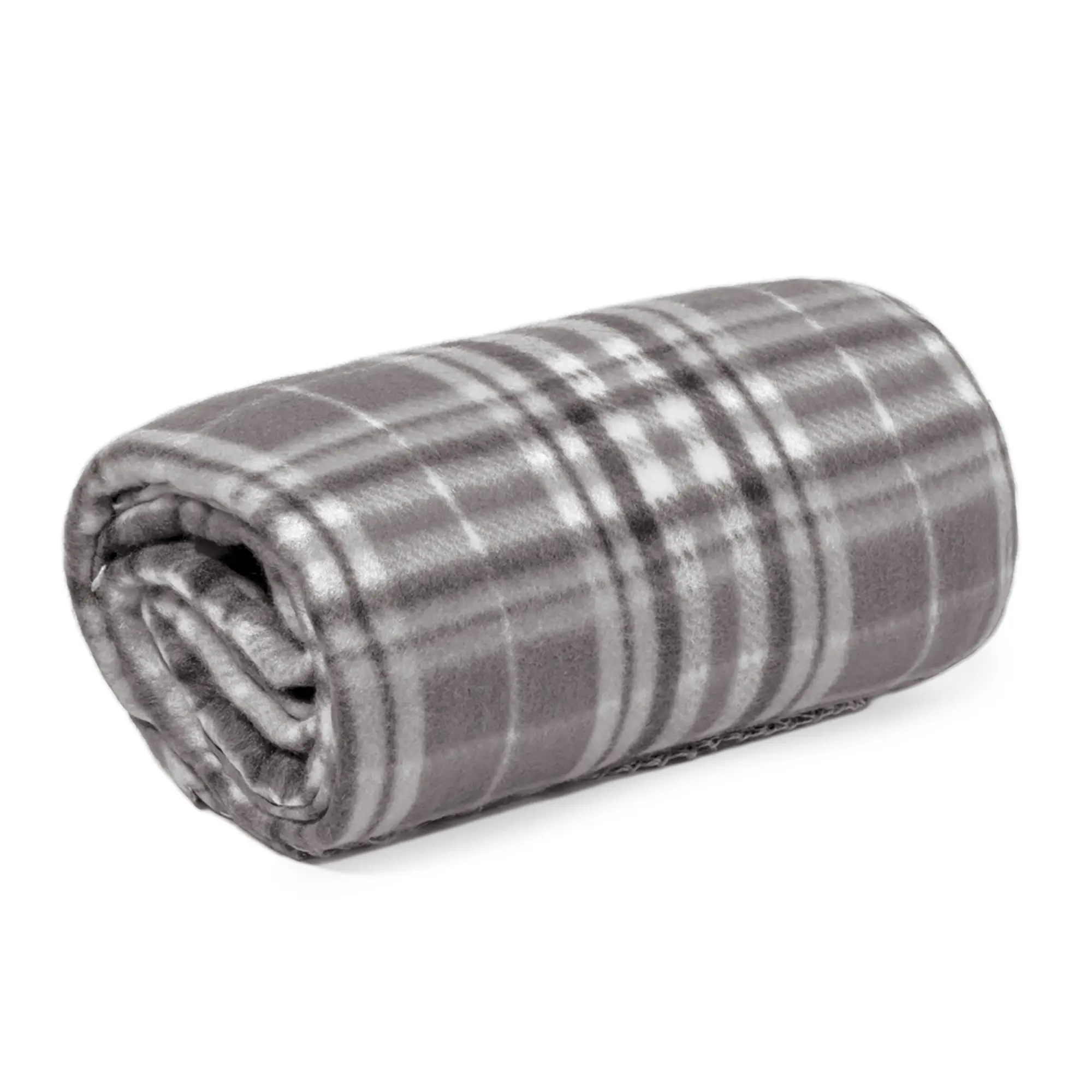 Weiche RPET-Decke – 120×150 cm | Warmes Fleece | Faltbar mit Beutel | Grau | Beutel 90x150 mm | 1 Farbe