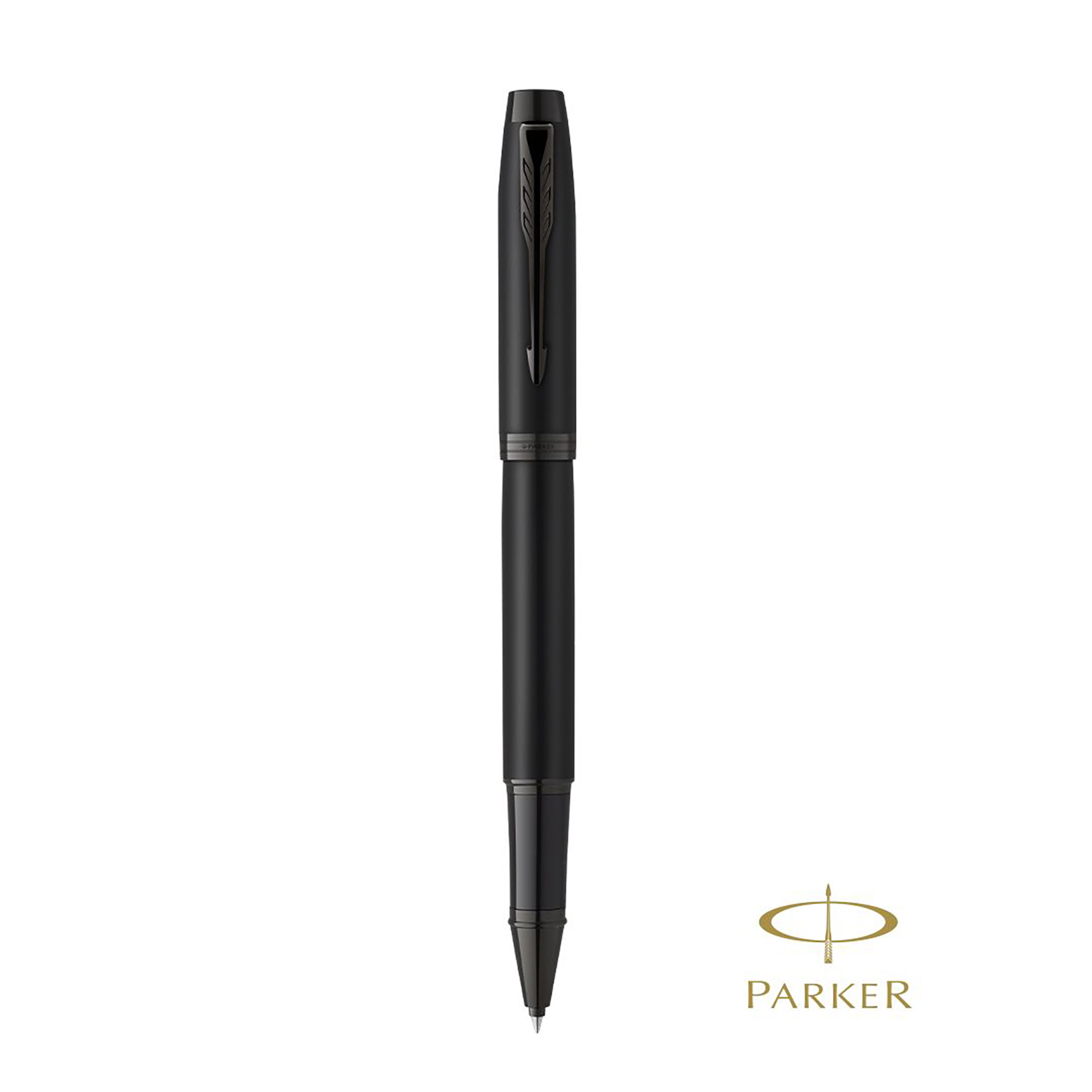 Roller Parker - Finition laquée noir mat | Corps en acier inoxydable | Recharge jumbo noire