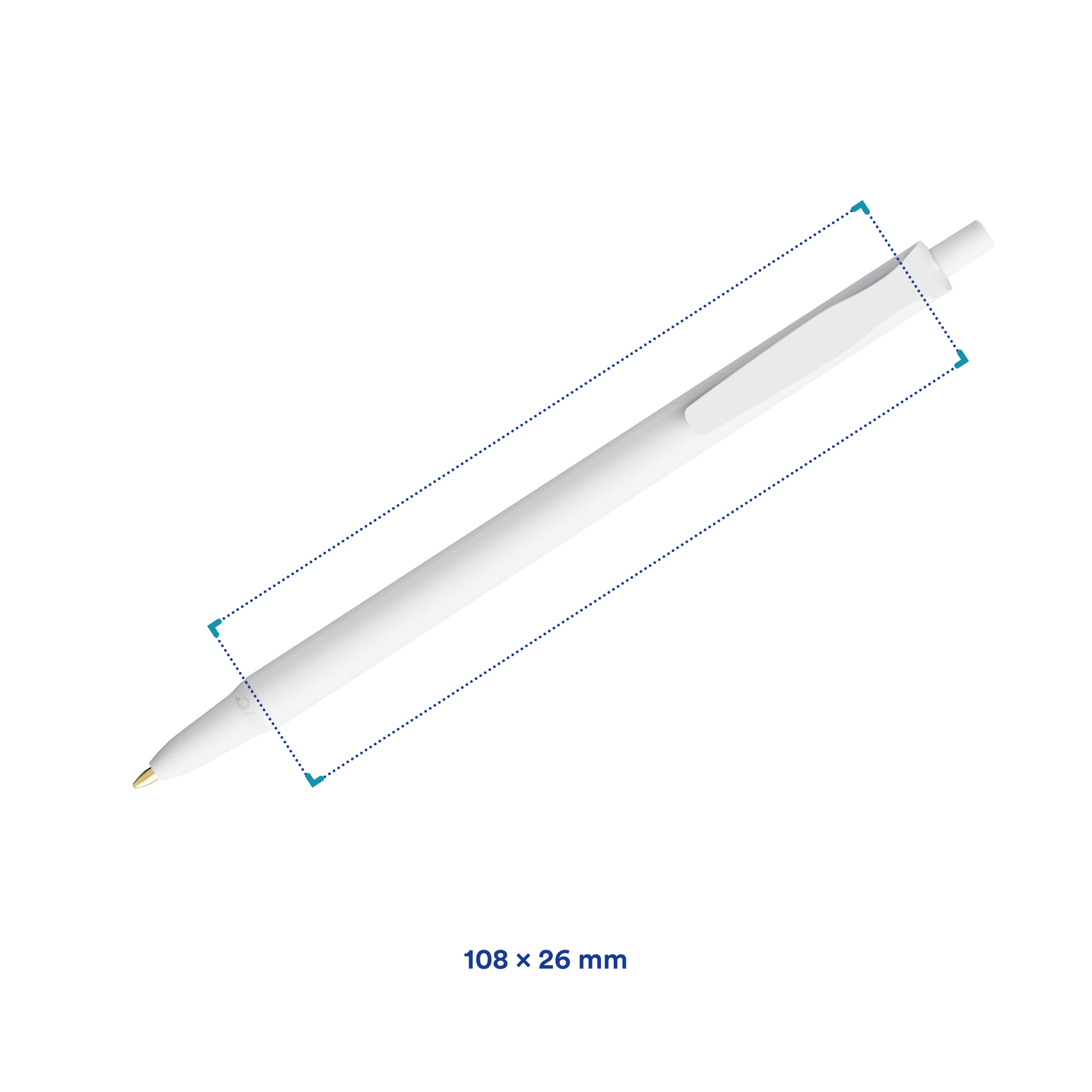 Kugelschreiber Clic Stick - Two Color | BIC | Kunststoff | Weiß & Farbig