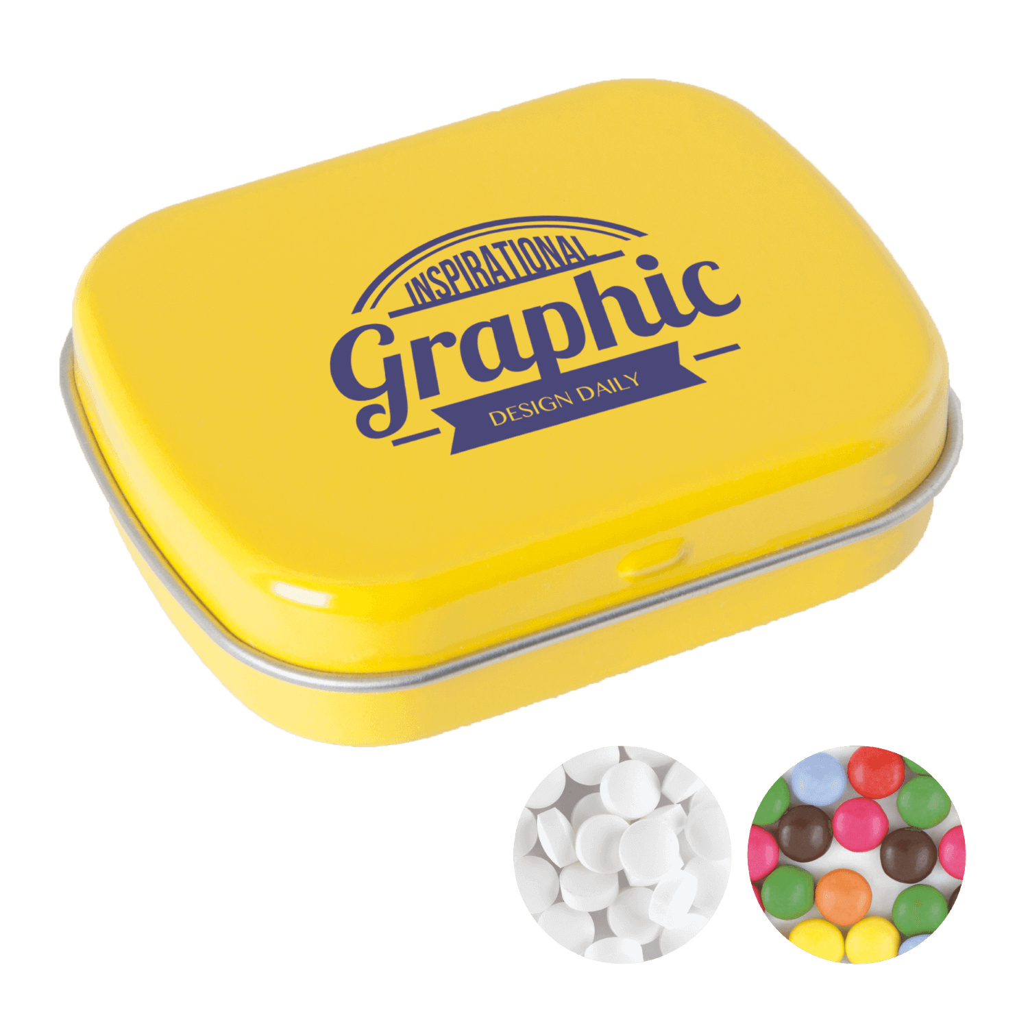 Klein blikje - Mints | 25 gr. aan snoep | Bedrukt