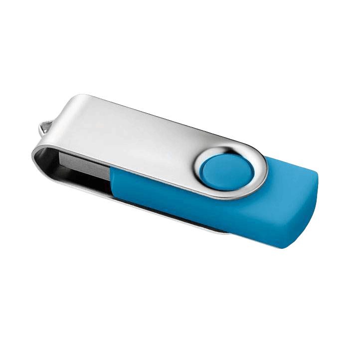 USB-Stick Rotate | Silber Kappe + Farbiger Stick | 4-64 GB | Vollfarbdruck