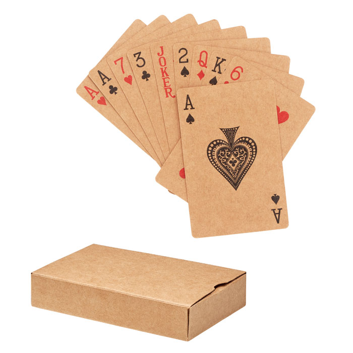 Jeu de cartes en papier recyclé – 54 cartes | Boîte en carton | Format classique | Écologique