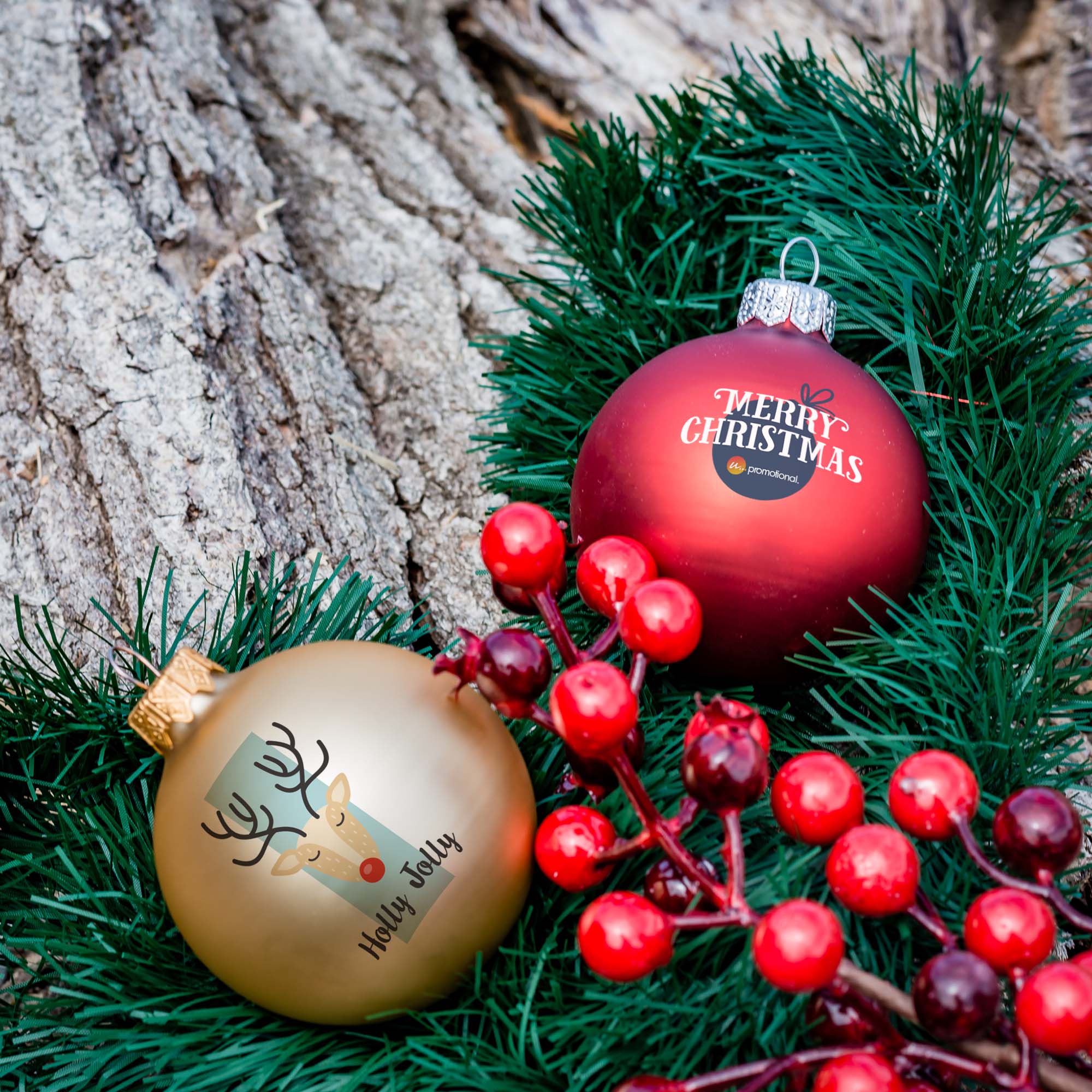Boule de Noël – 66 mm | Finition mate | Attache argentée | Impression quadrichromie