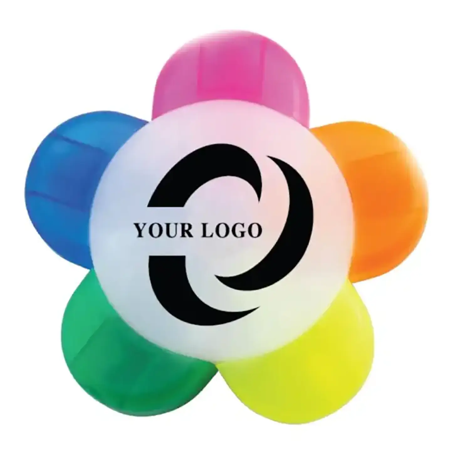 Surligneur en forme de fleur – 5 couleurs | Compact | Léger | Plastique