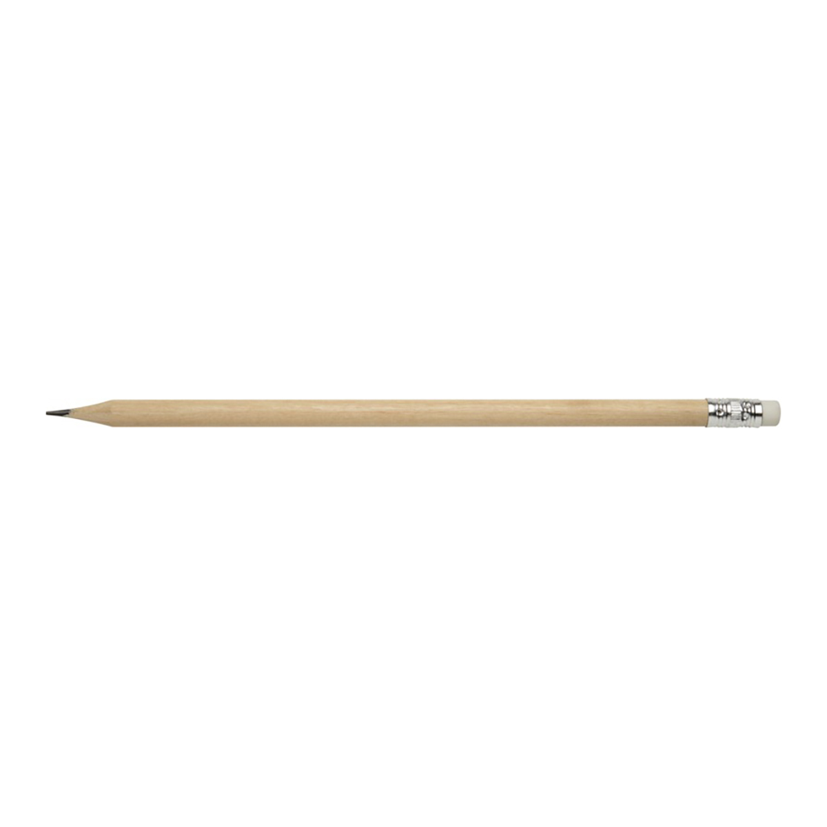 Crayon avec gomme - Naturel | Taillé | Bois FSC