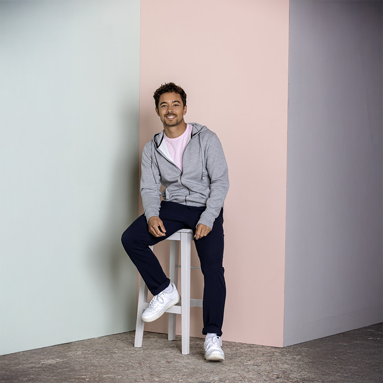 Herren Kapuzenjacke – Full-Zip Design | Kapuze mit Kordelzug | Baumwollmischung | Komfort-Passform