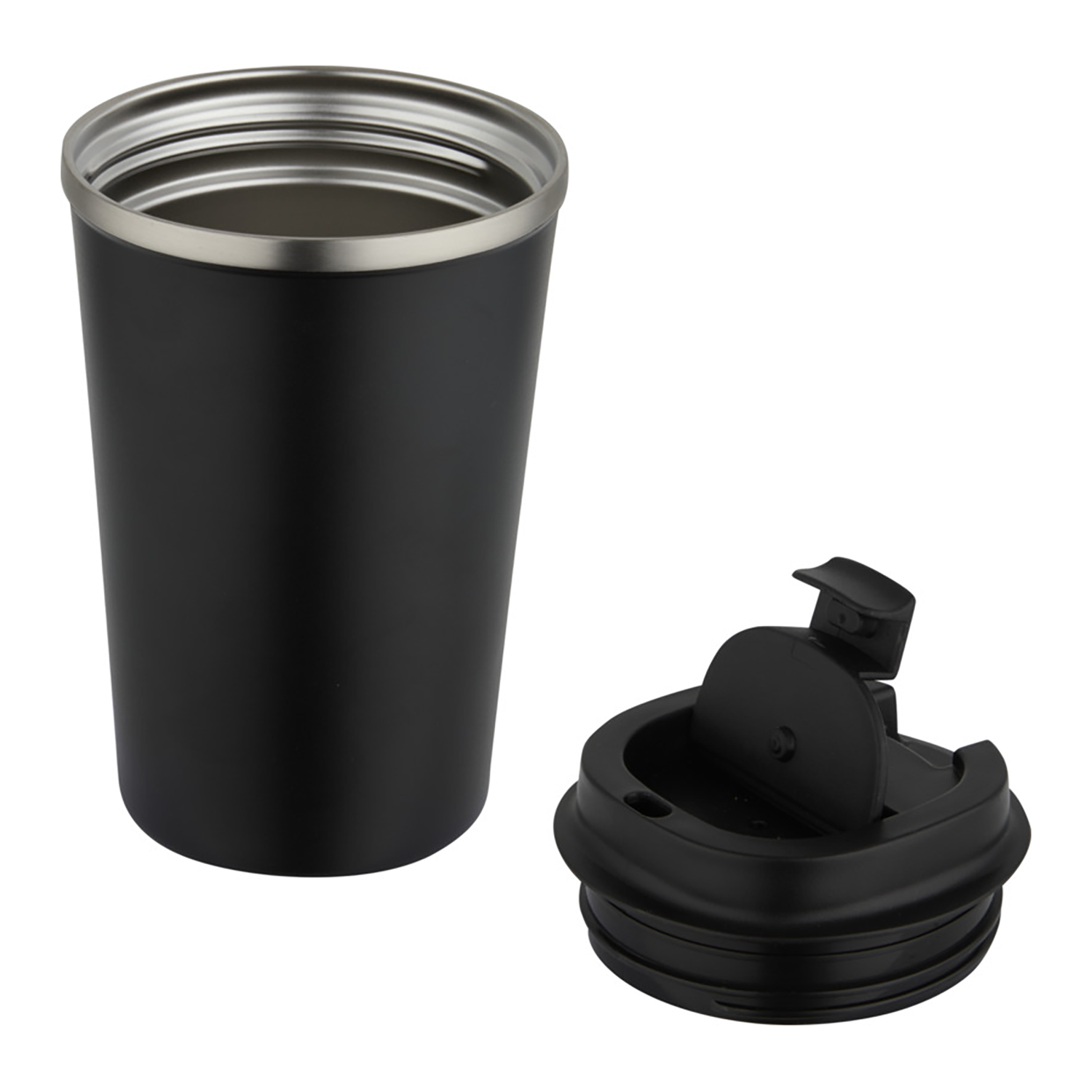 Gobelet isotherme sous vide – 350 ml | Étanche | Couvercle rotatif | Inox