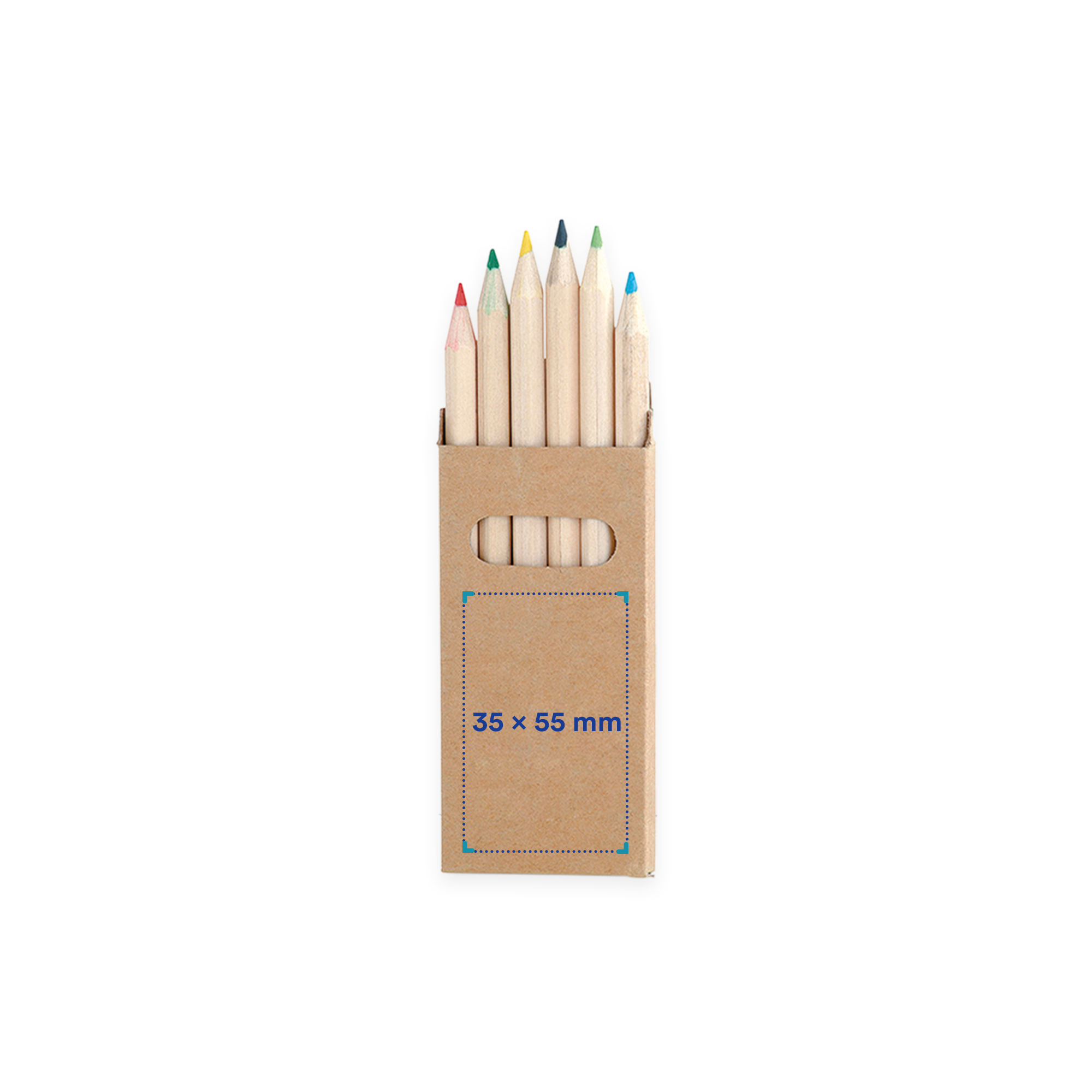 Ensemble de crayons - 6 crayons | Impression jusqu'à 4 couleurs