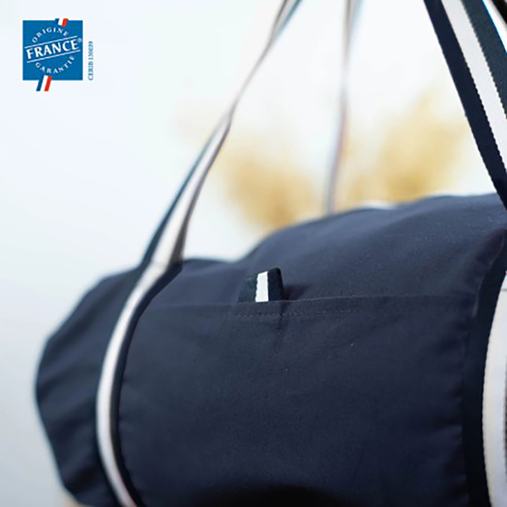 Sac polochon Goodjour - 220 gr/m2 | Fabriqué en France | Coton recyclé | Avec poche frontale