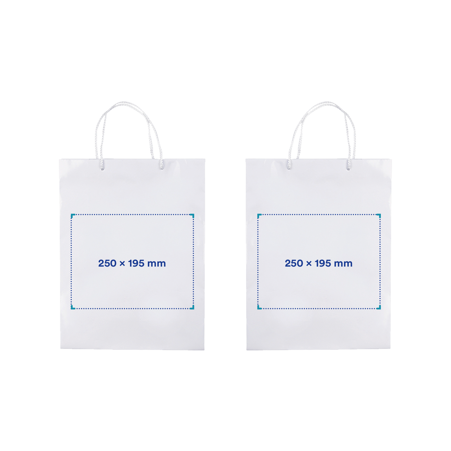 Sac en papier brillant | >A4 | Qualité premium | Jusqu'à 2 couleurs d'impression