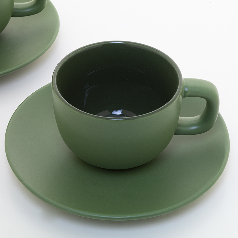 Set de tasses à cappuccino – Céramique de haute qualité | Finition mate | Lot de 2