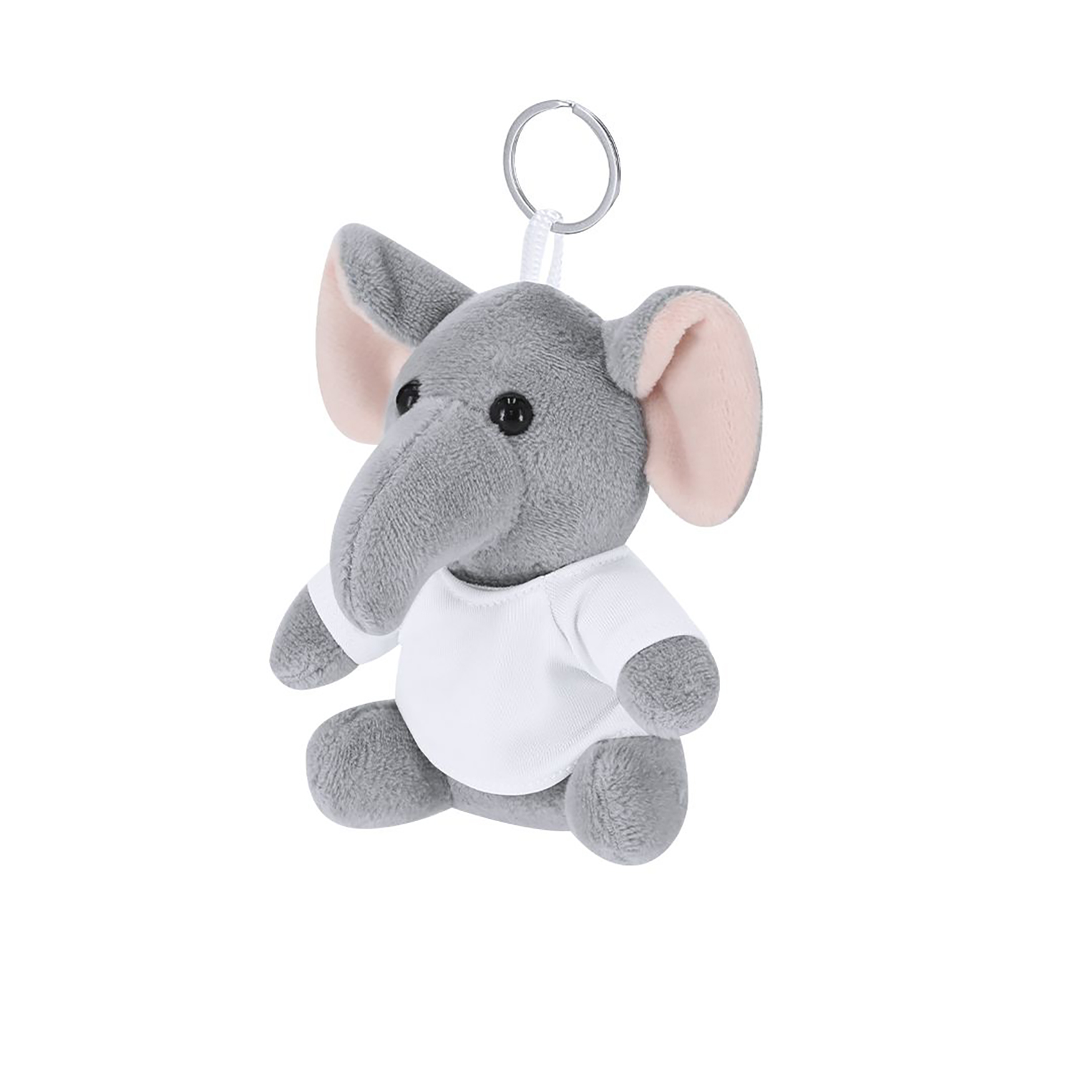 Elefant-Schlüsselanhänger Milan - Individualisierbares T-Shirt | Polyester | Metallring | Sublimation