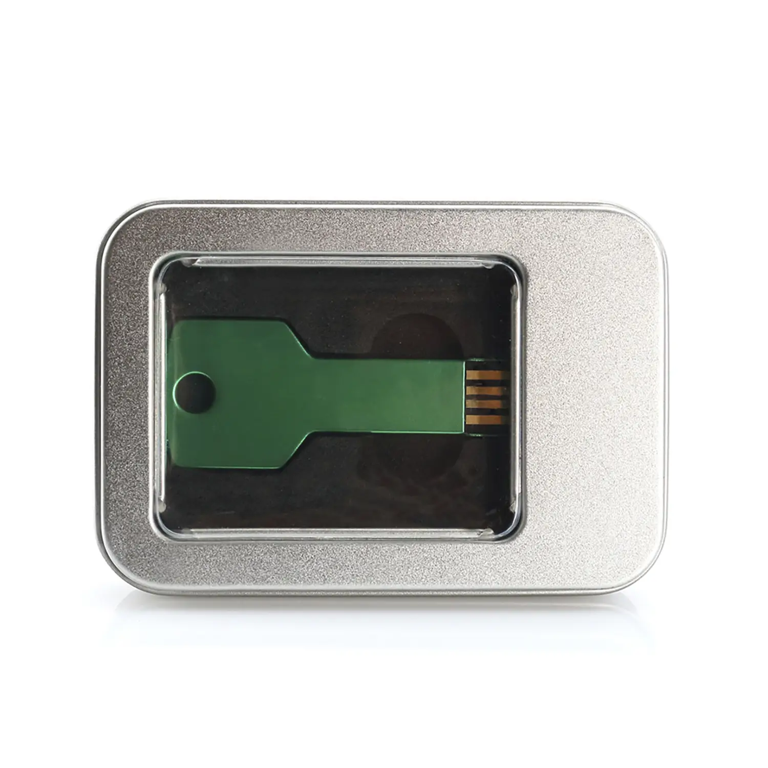 Clé USB 16 Go en forme de clé – Aluminium | Compacte | Anneau | Corps métal