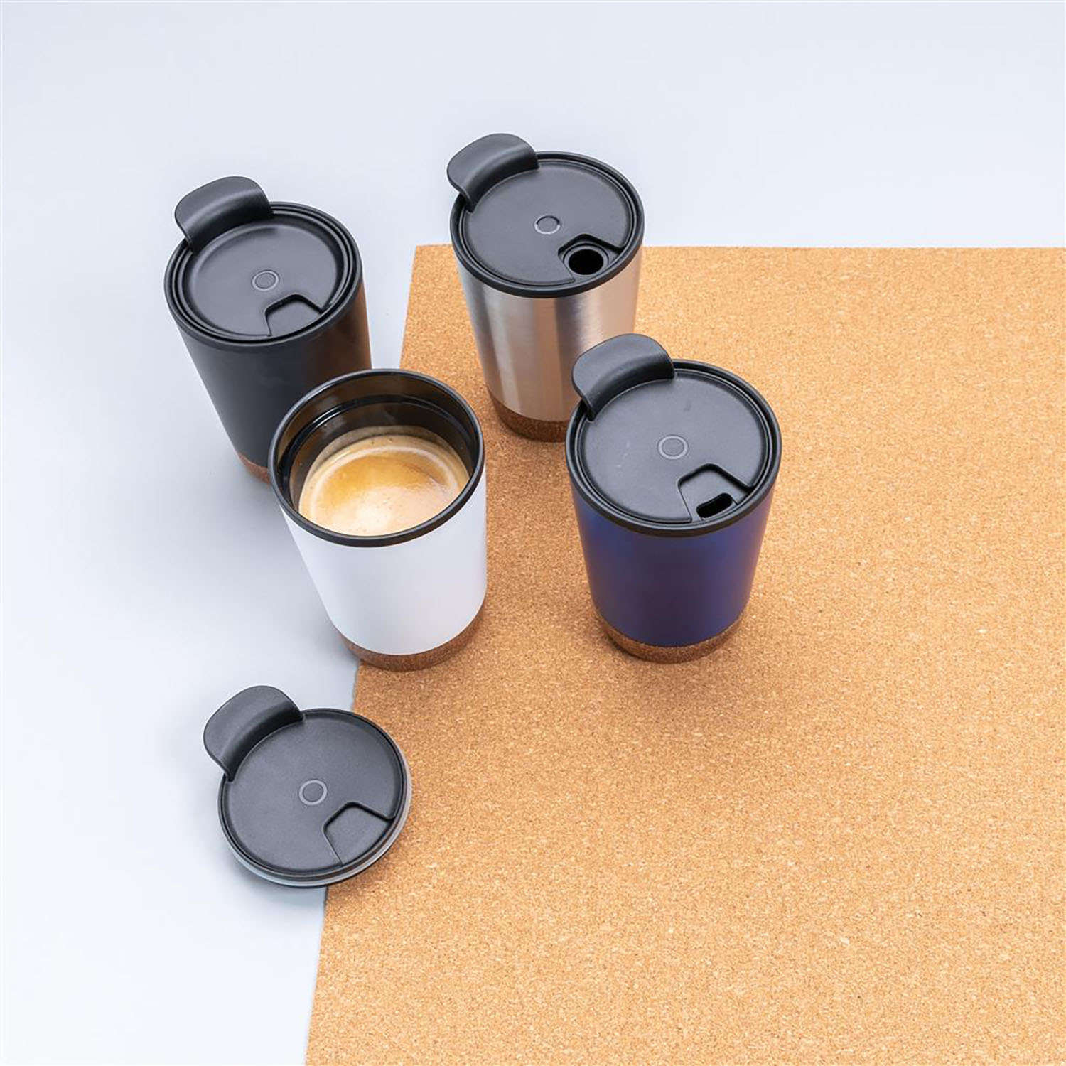 Tasse coffee-to-go | Acier inoxydable recyclé | Double paroi | Sans BPA