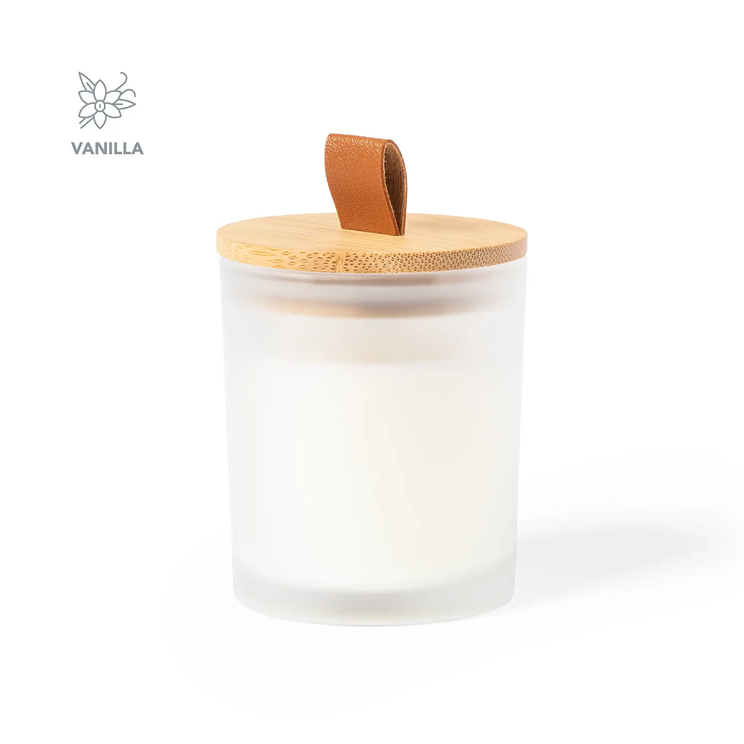 Candela profumata in vetro – Coperchio in bambù | Riutilizzabile | Naturale | Decorativa