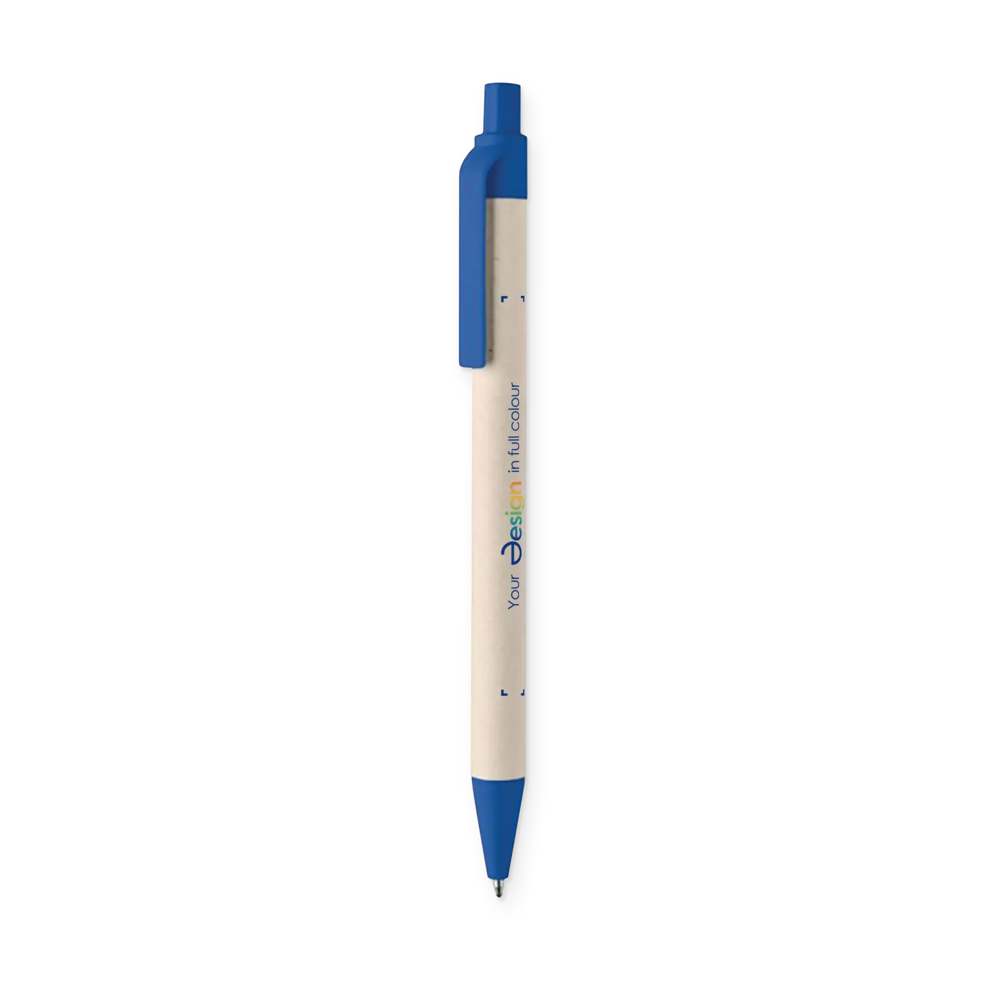 Penna a sfera | Cartoni del latte riciclato | Meccanismo di pressione | Quadricromia