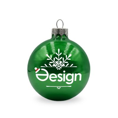 Boule de Noël – 66 mm | Finition brillante | Attache argentée | Impression 1 à 4 couleurs
