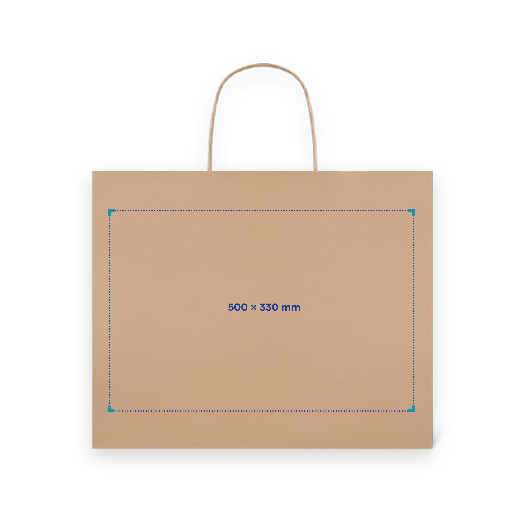 Papier-Shopper Jolin - A3 | 54x14x44 cm | Weiß/Braun