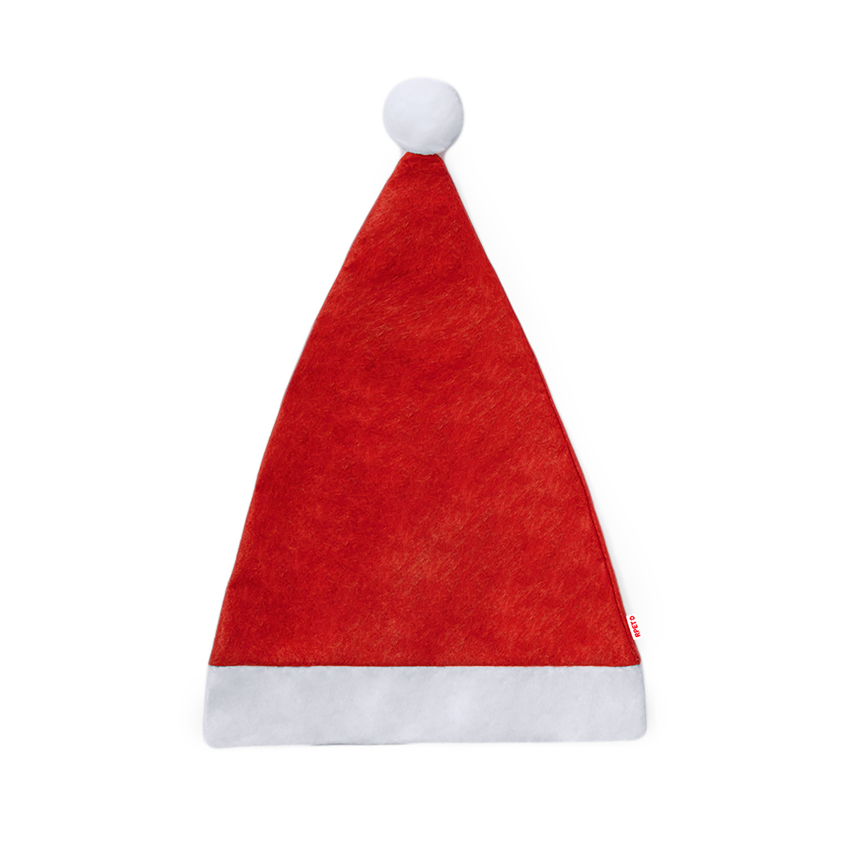 Cappello di Natale – Realizzato in RPET | Pompon bianco | Bordo morbido | Scelta sostenibile