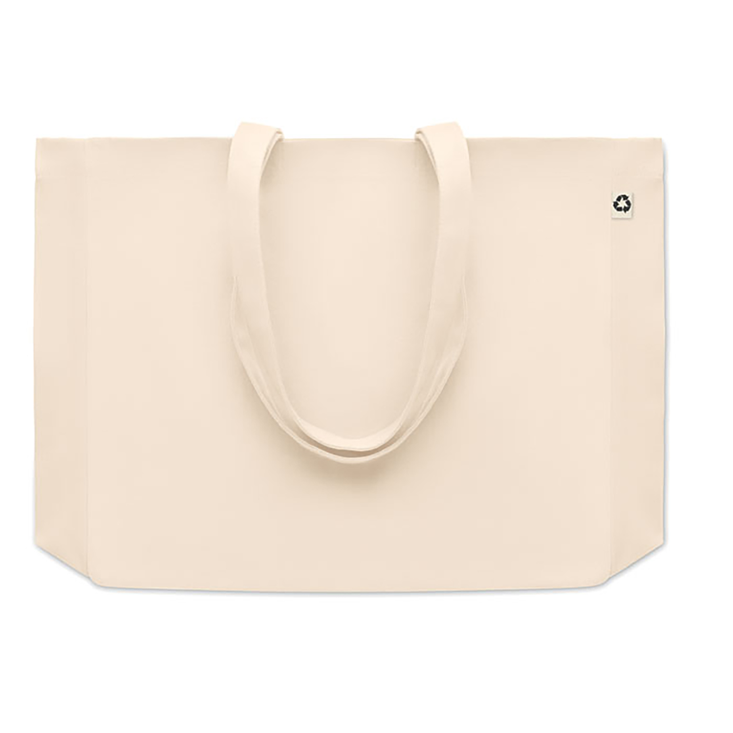 Sac en toile recyclée | 280 g/m² | Beige | Jusqu'à 4 couleurs d'impression