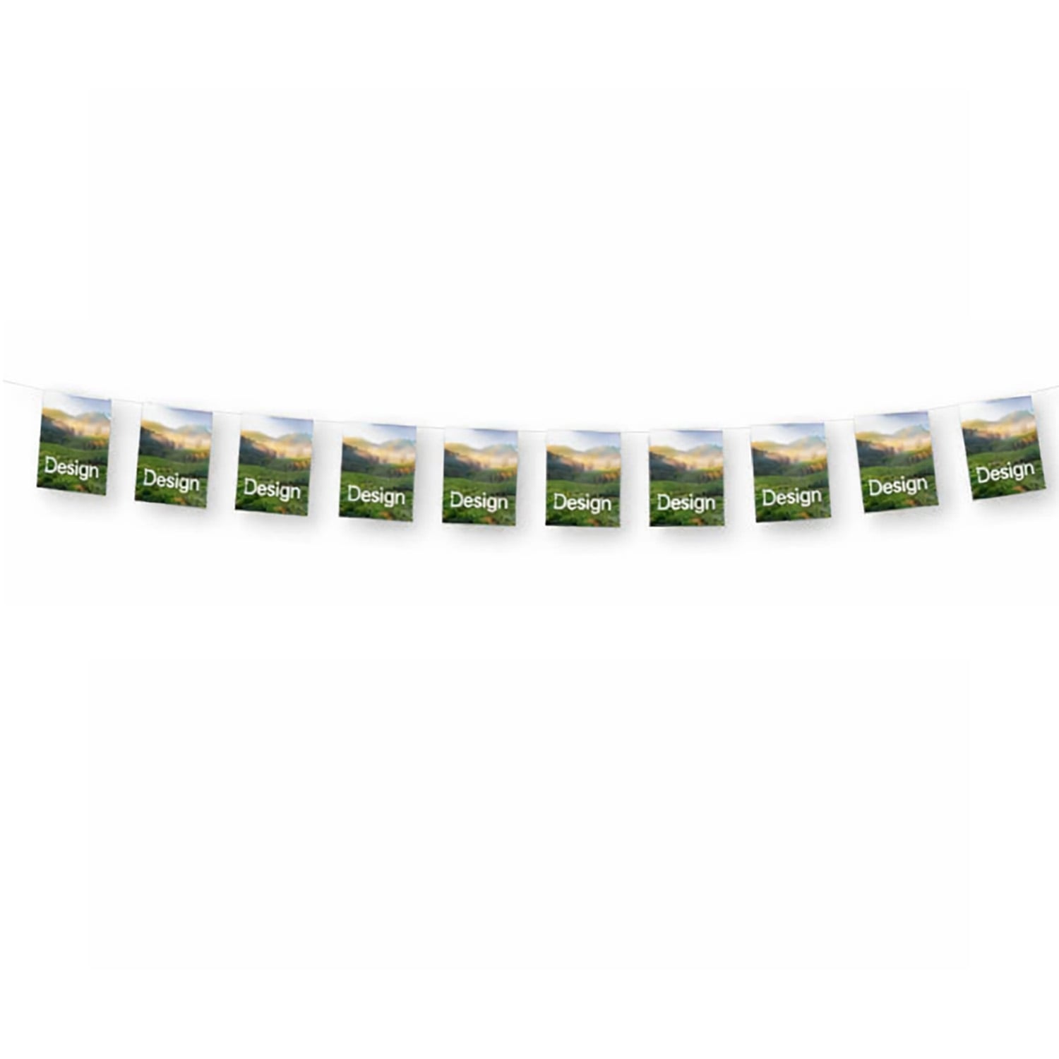 Wimpelkette - Rechteck | Papier | Vollfarbig