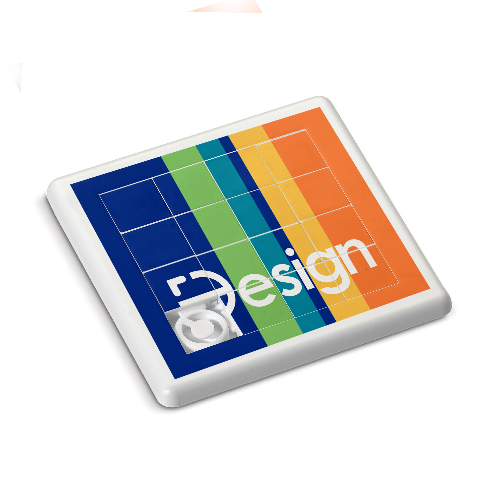 Puzzle coulissant – Carré | 15 pièces | Plastique | Format compact