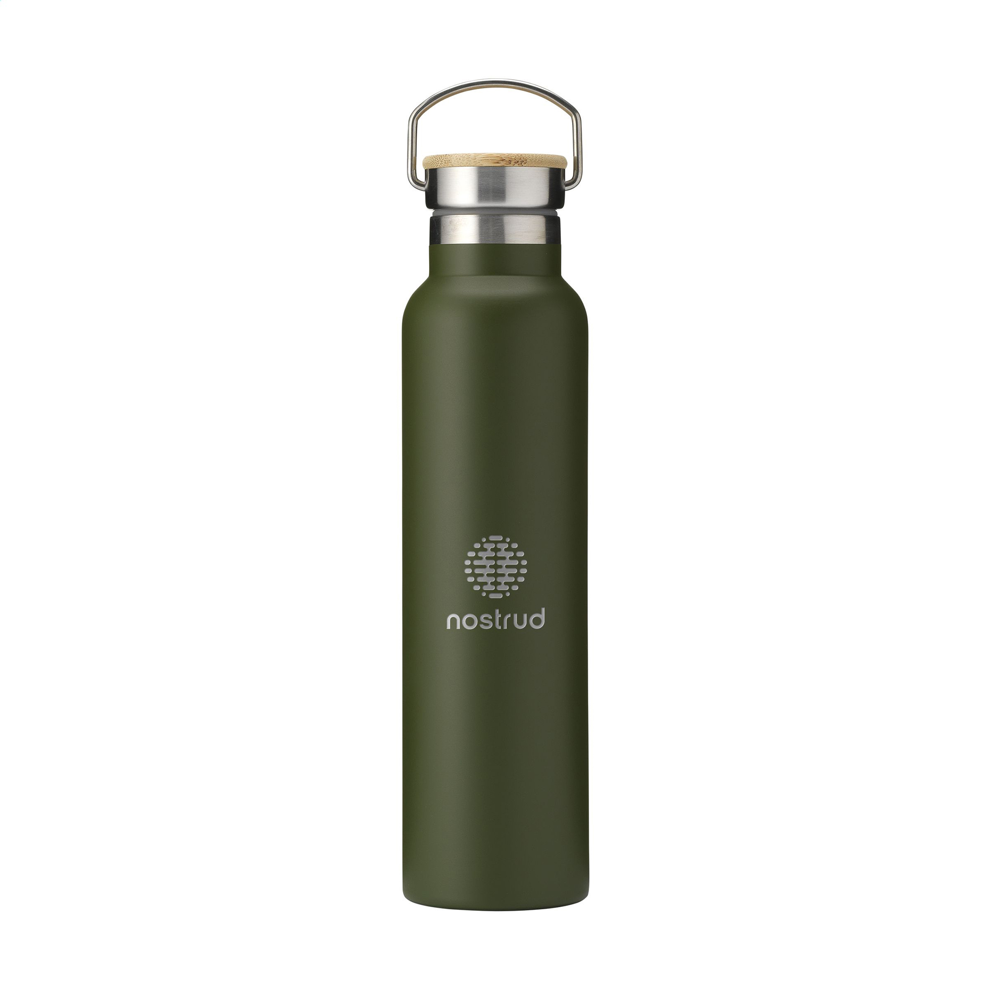 Thermosfles RVS Vintage – 750 ml | Vacuüm geïsoleerd | Schroefdop met bamboe