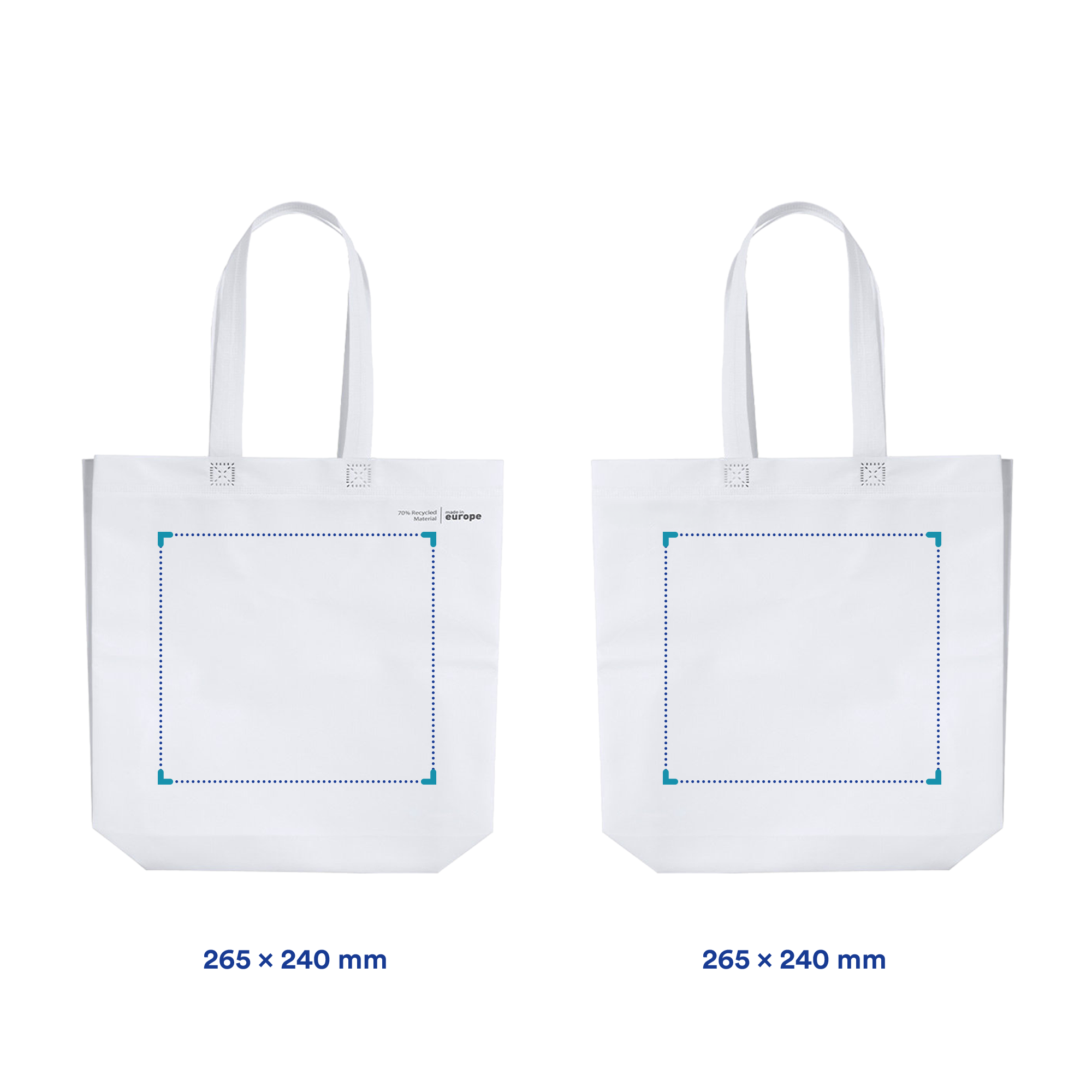 Non-woven shopper Isa - Gerecycled | 80 gr/m² | Staand