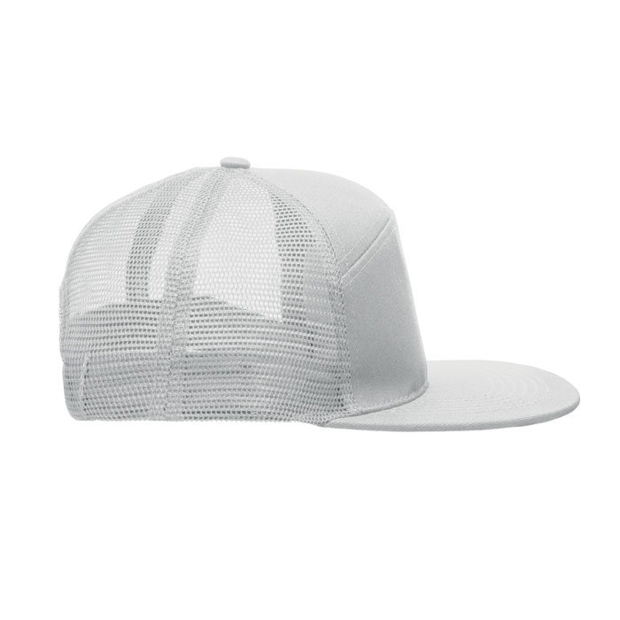 Casquette – Sergé de coton & mesh | 7 panneaux | Visière plate | Fermeture snapback