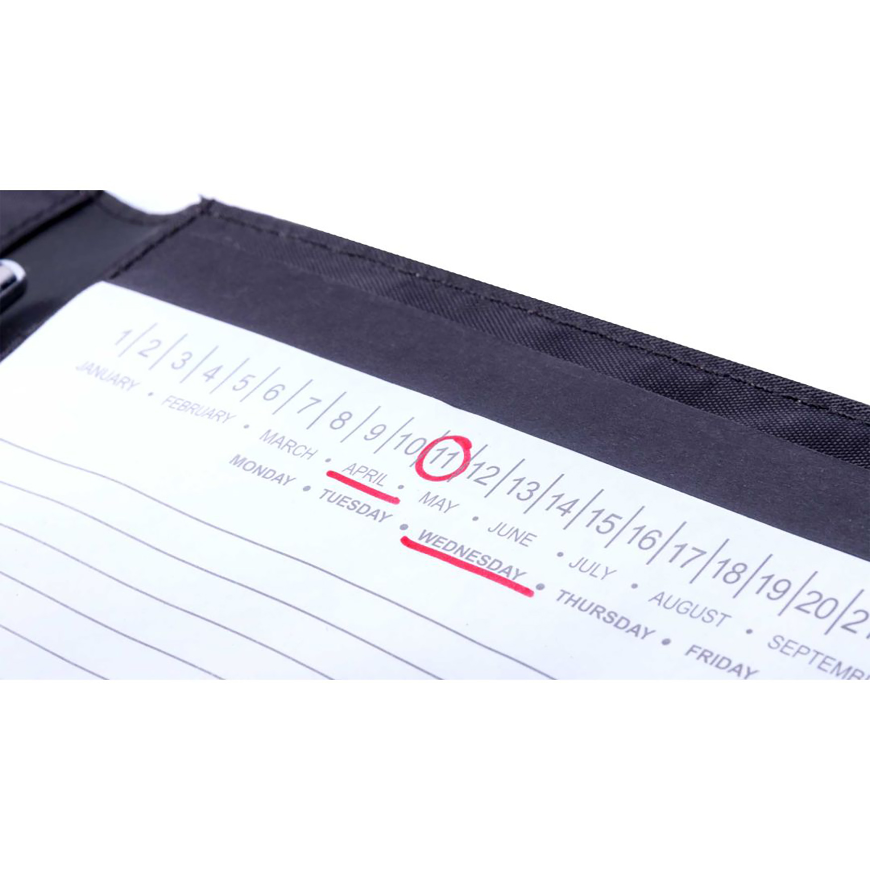 Dokumentenmappe - Metallverschluss | PU/Polyester | 20 Blatt Notizblock