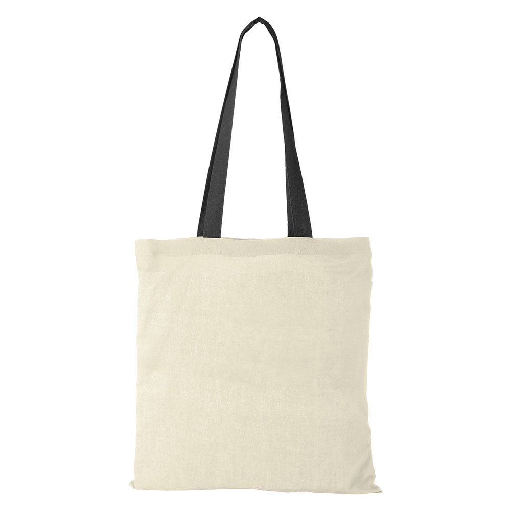 Shopper – Cotone 100 g/m² | 7L | Manici colorati | Certificato OEKO-Tex