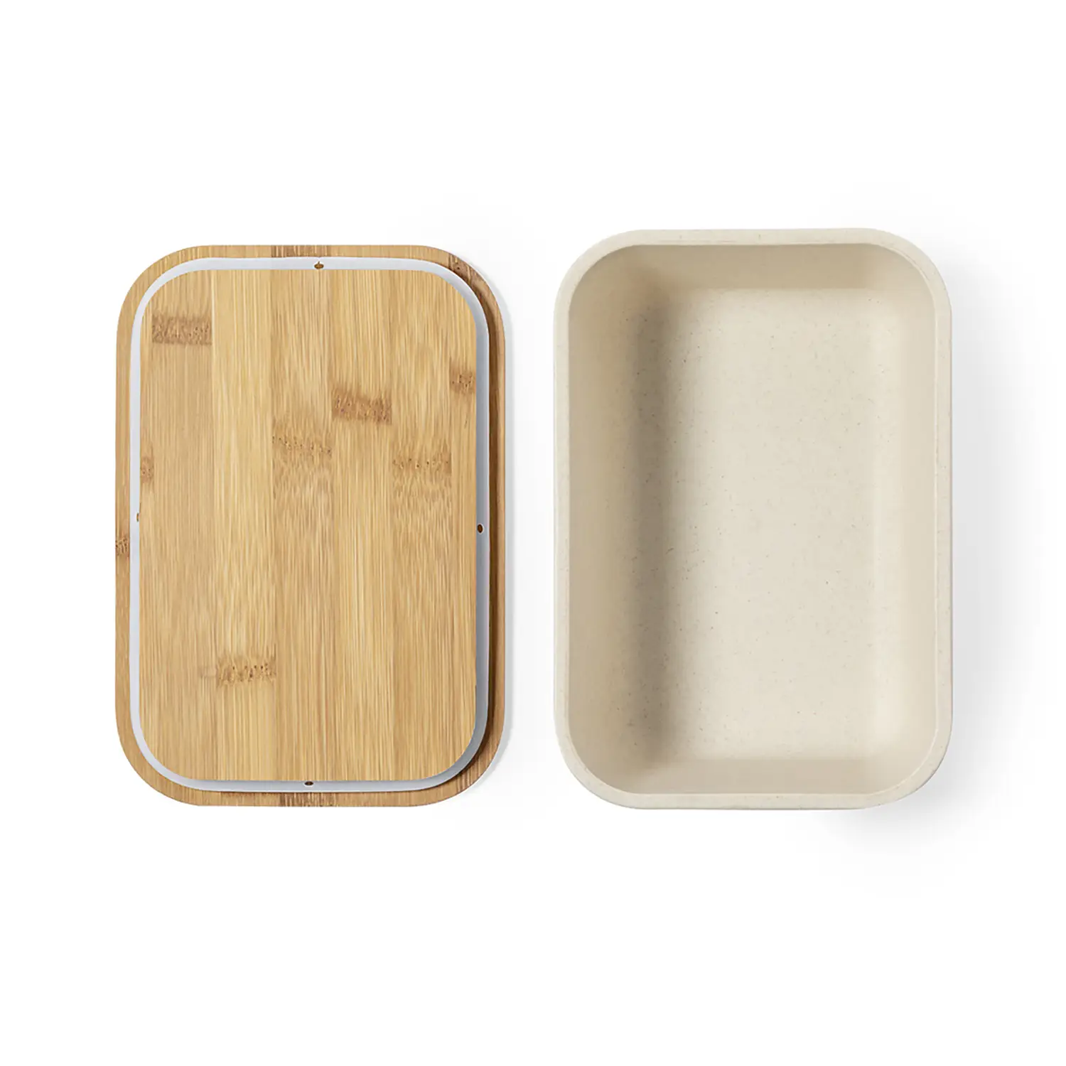 Lunch box 1 L – PP senza BPA | Coperchio in bambù | Con fascia