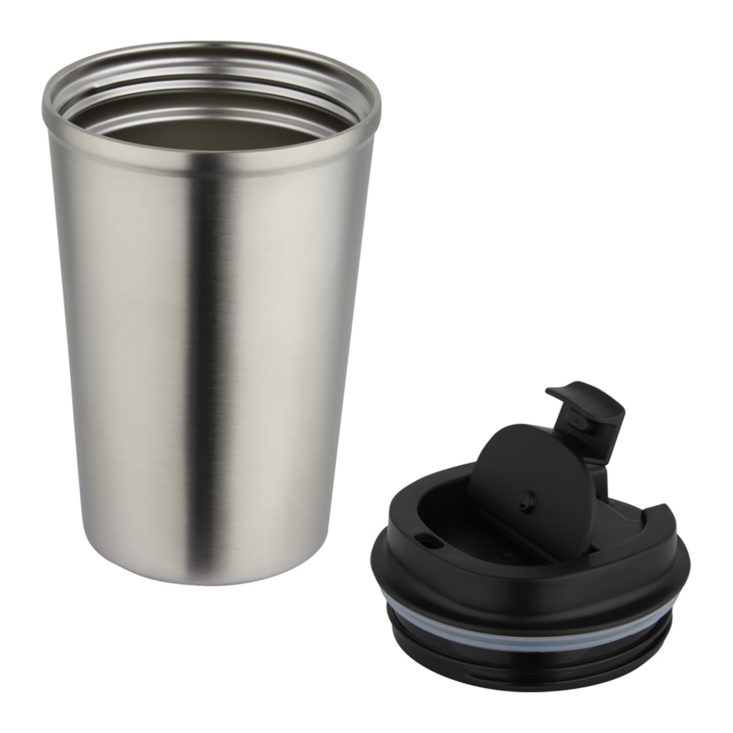 Gobelet isotherme sous vide – 350 ml | Étanche | Couvercle rotatif | Inox