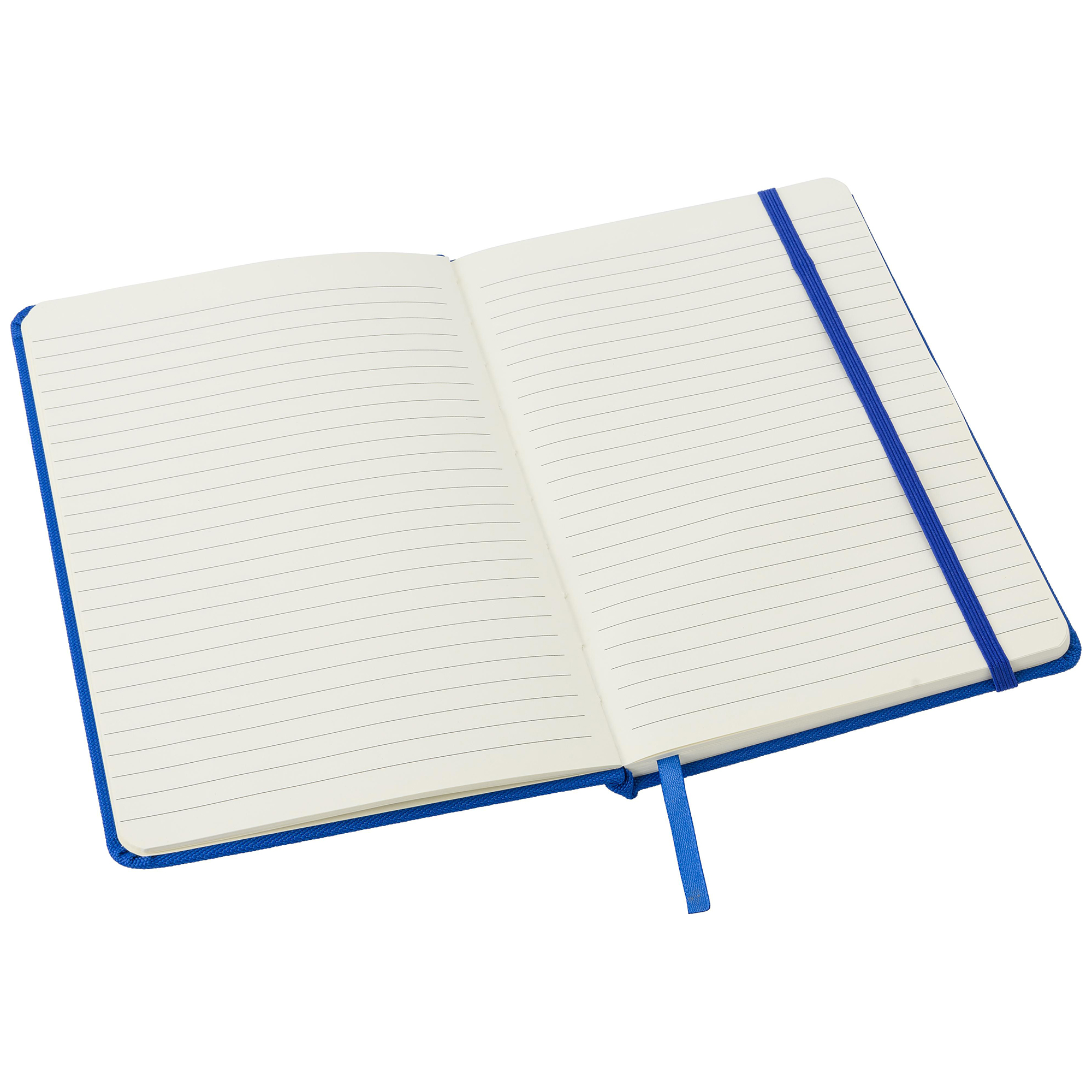 Carnet A5 en PET recyclé – Couverture PU | 80 pages | Avec élastique | Avec ruban marque-page