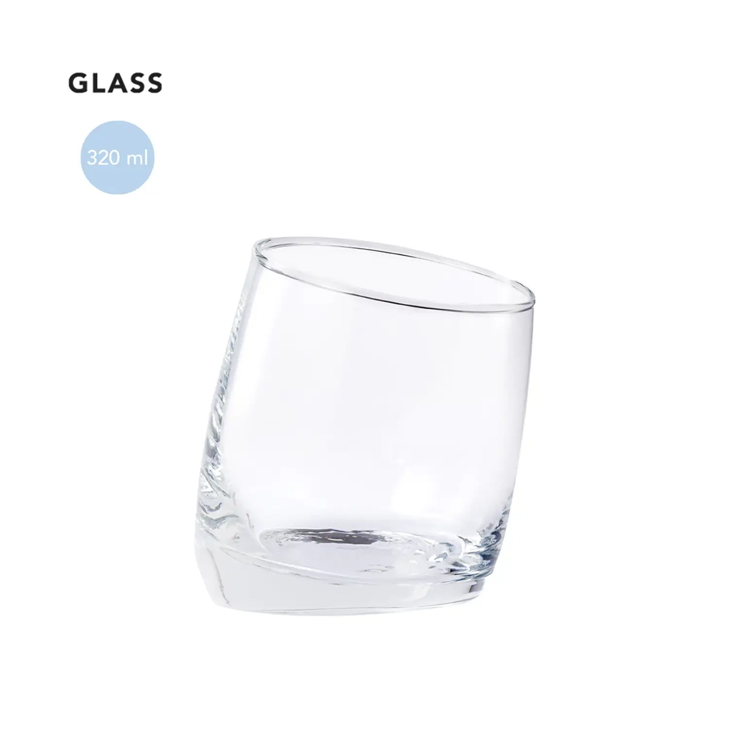 Glas Mert - 320 ml | Glas | Kompakte Größe | Wiederverwendbar | Neutrales Design