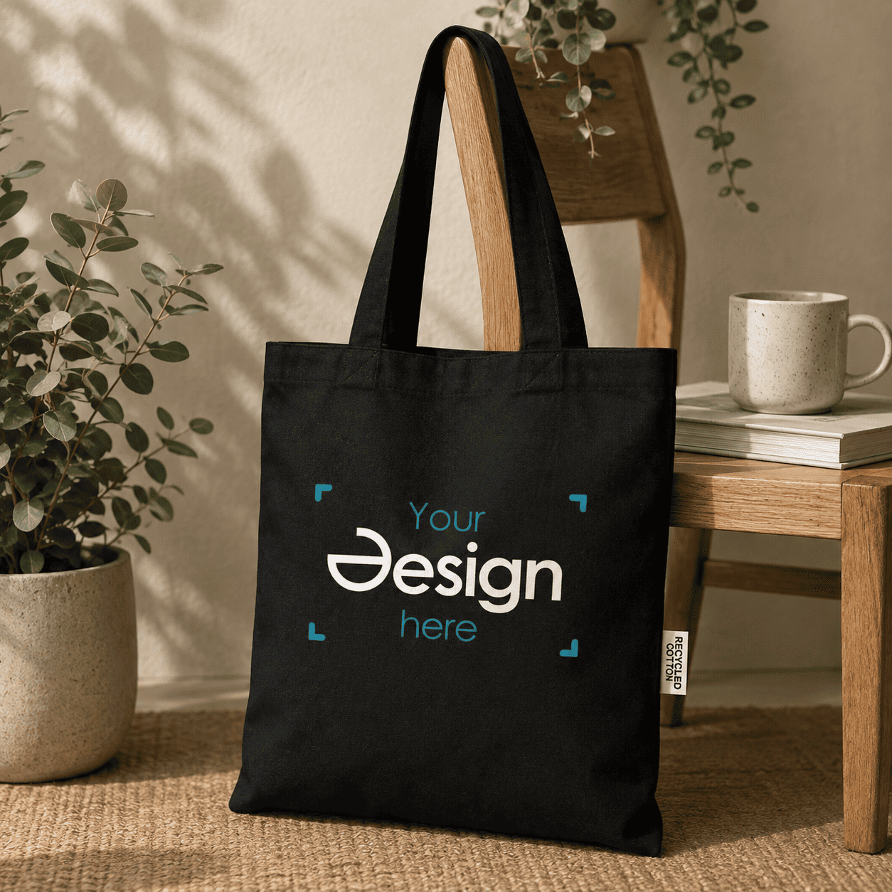 Baumwolltasche Runa - Farbig | 140 g/m² | Recycelte Baumwolle | Lange Griffe