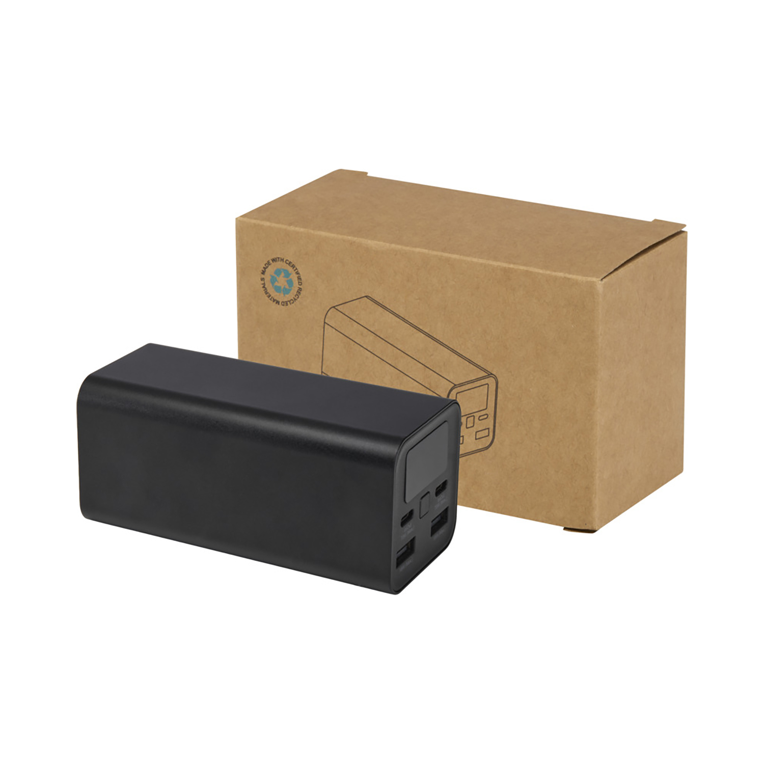 Kabellose Powerbank – 10.000 mAh | 15W MagSafe | 20W USB-C | Recycelter Kunststoff