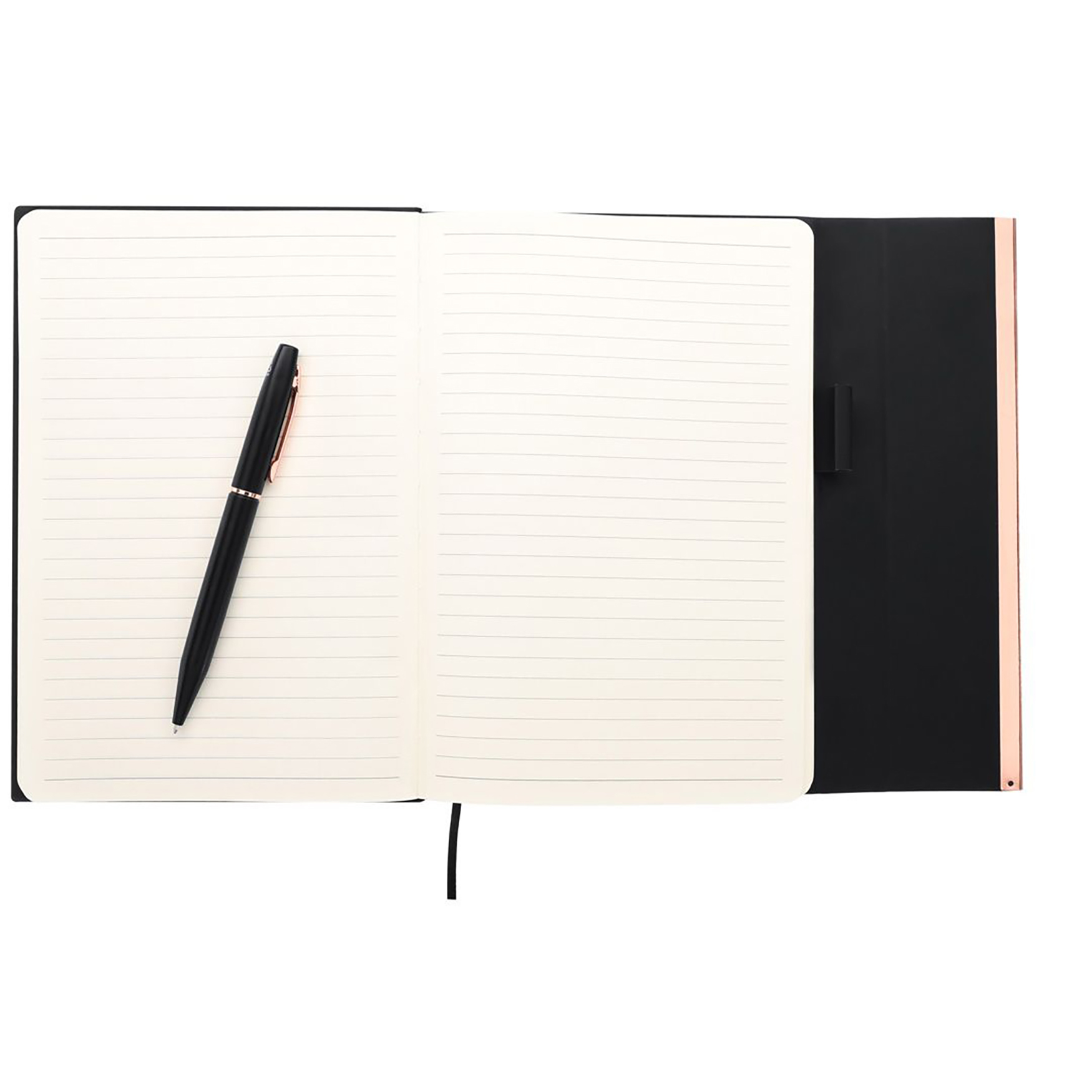 Notitieblok & Pen Set Noah - Gerecycled PU & Aluminium | 80 Pagina's | Bladwijzer