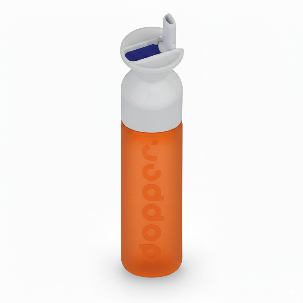 Gourde Original Flip – 450 ml | Quadrichromie | Avec bouchon paille