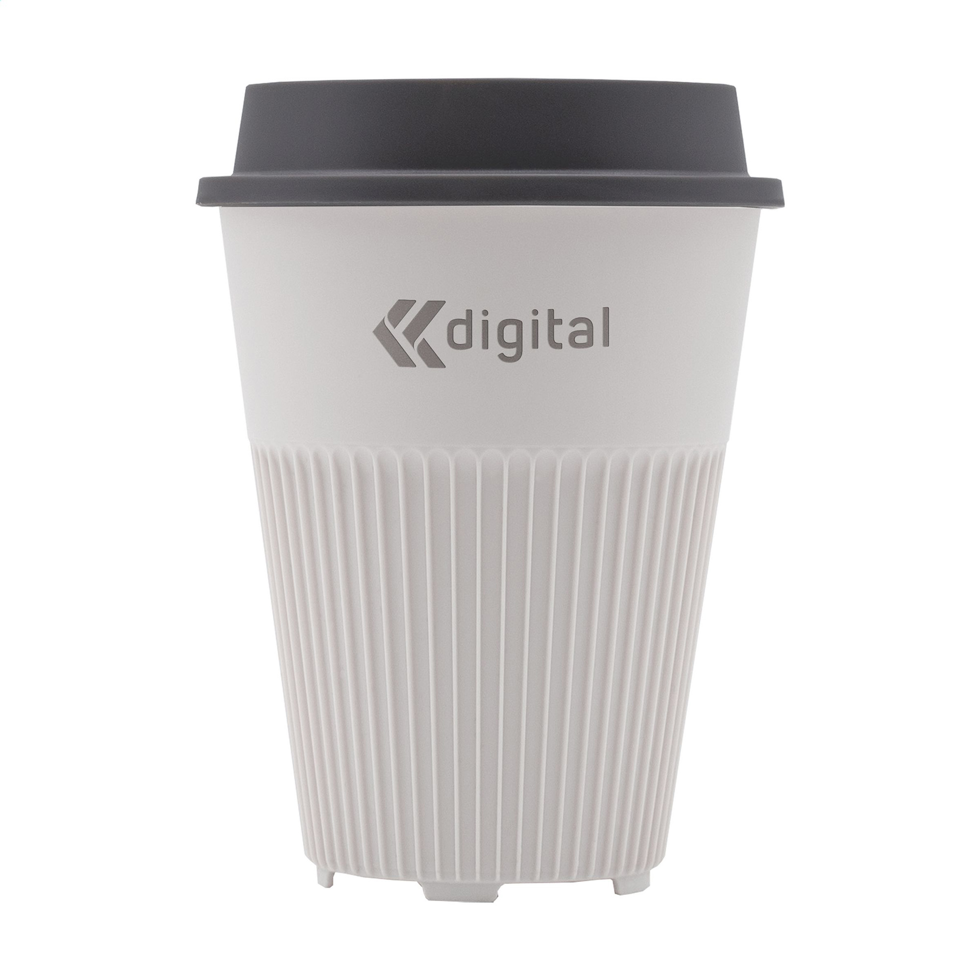 Circular&Co® Becher PureCap - 340 ml | mit Deckel | PP | Lasergravur
