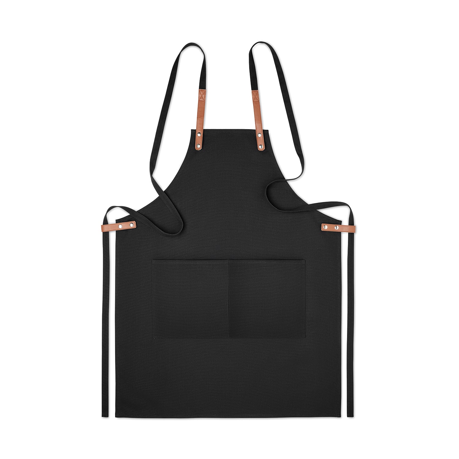 Tablier | Coton biologique 340 g/m² | Détails en simili cuir | Jusqu'à 4 couleurs d'impression
